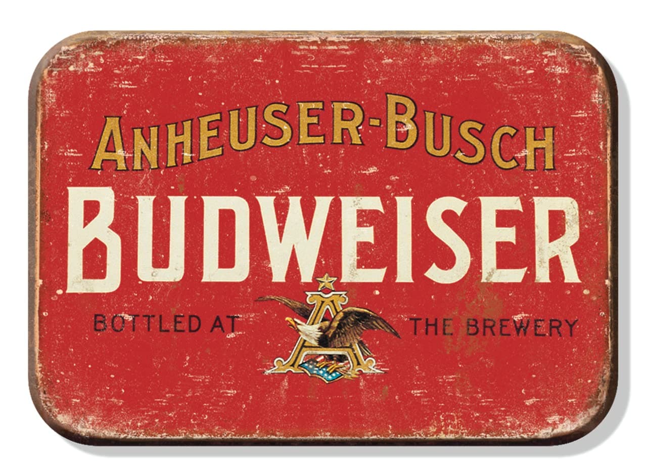 Desperate Enterprises Budweiser Anheuser Busch Logo Magnet - Funny Magnets for Office, Home & School - Made in The USA