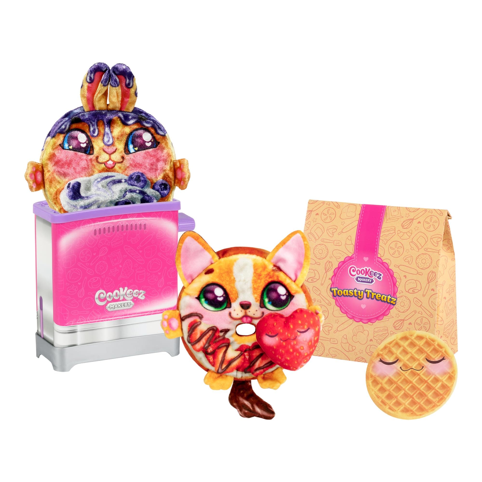 Toasty Treatz Toaster Twin Pack | Squishy, Scented Plush Pets | Pop-in-Bread, Surprise Plush Pop Up | Includes Exclusive Bagel Pet | Ages 5+