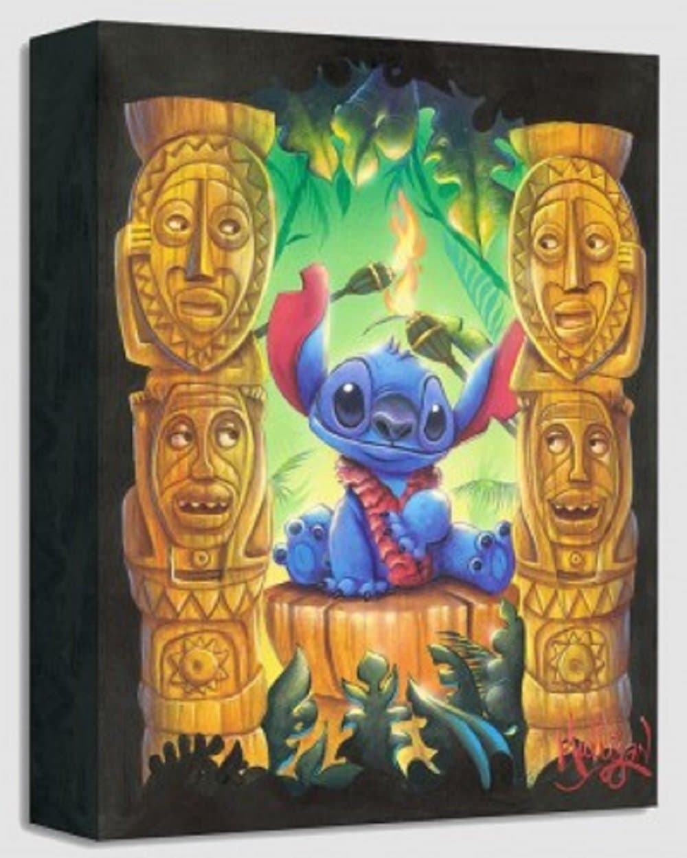Tiki Trouble - Treasures on Canvas - Disney Lilo and Stitch Gallery Wrapped Canvas Wrap by James C. Mulligan