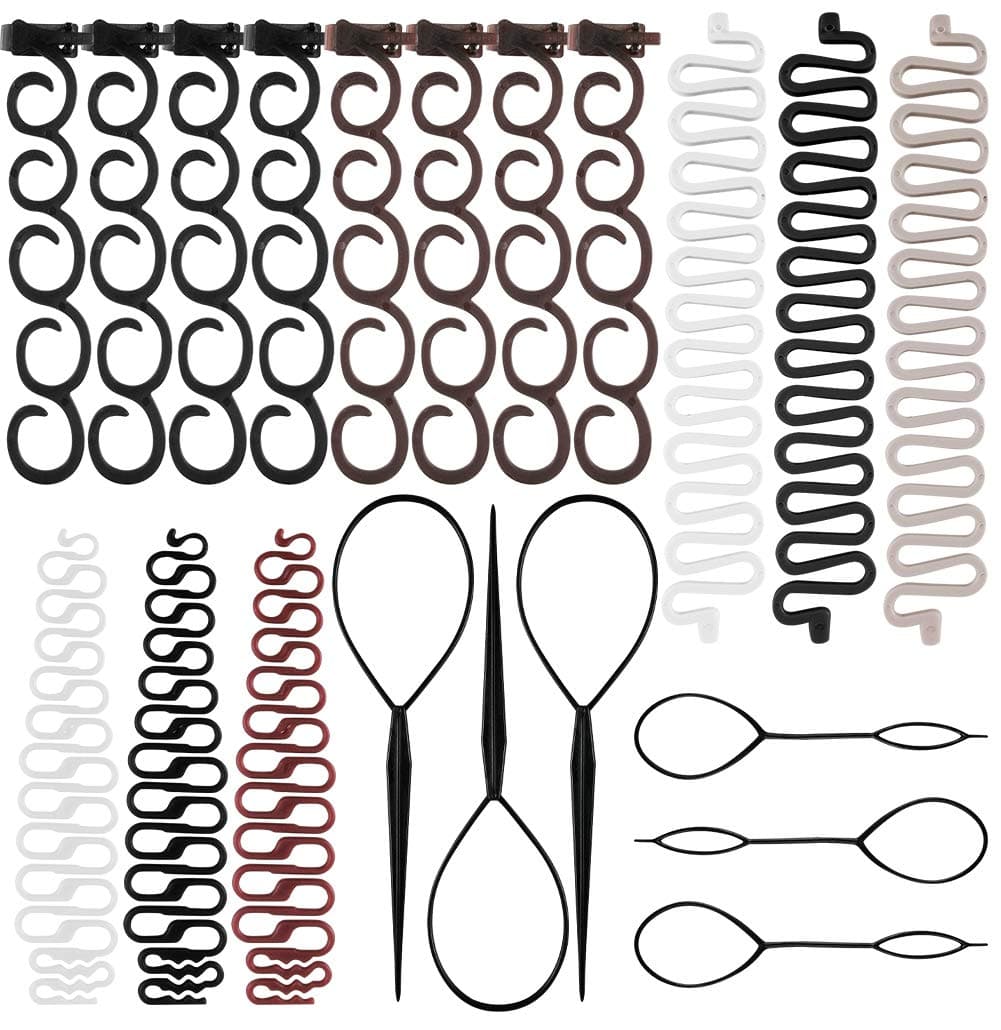 20Pcs Ponytail and Braiding Tool Set for Women's Hair Styling Accessories