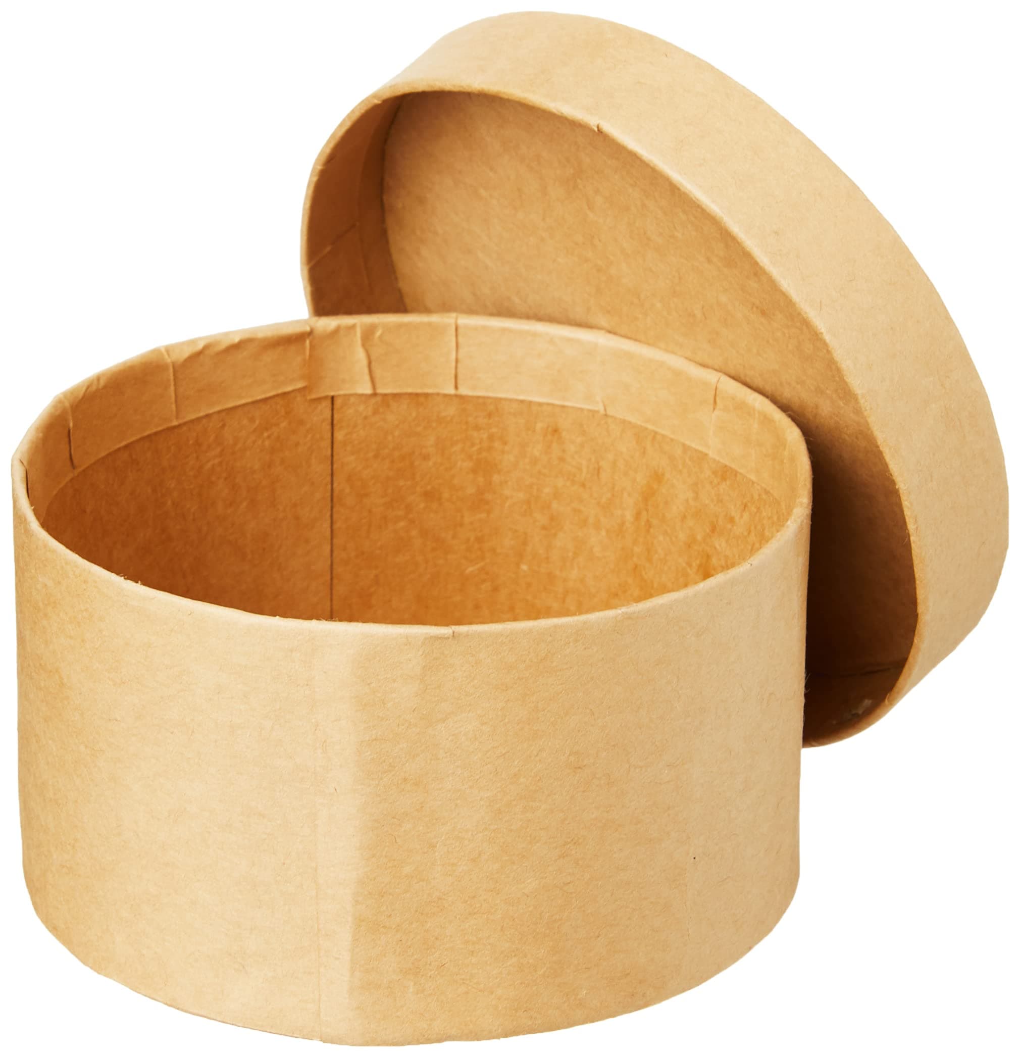 Glorex Round Cardboard Storage Box – Natural – 10 x 10 x 5.5 cm