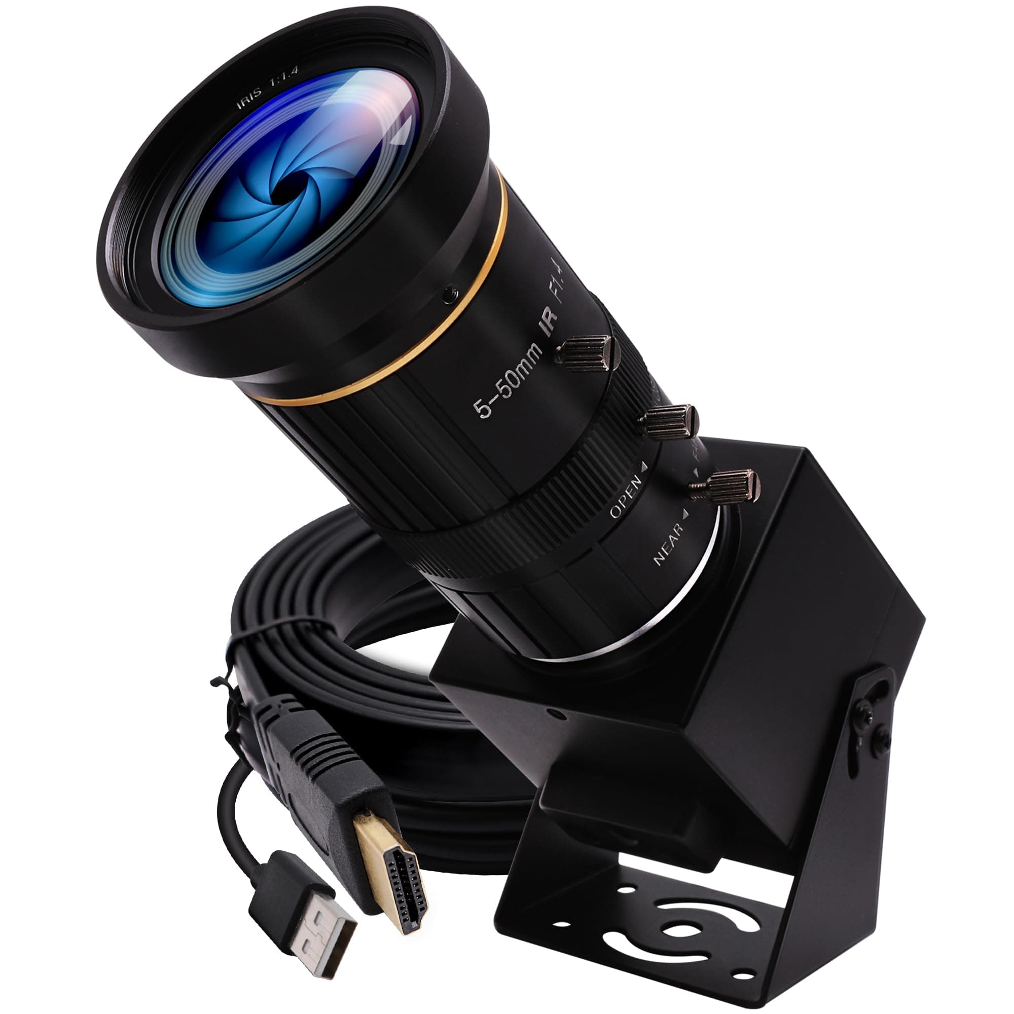 HDMI USB Webcam 4K Camera for Live Streaming H.265 10X Variable Focus PC Camera USB HDMI Simultaneous Output Video Camera Close up Zoom in and Out Web Camera for Online Teaching Training