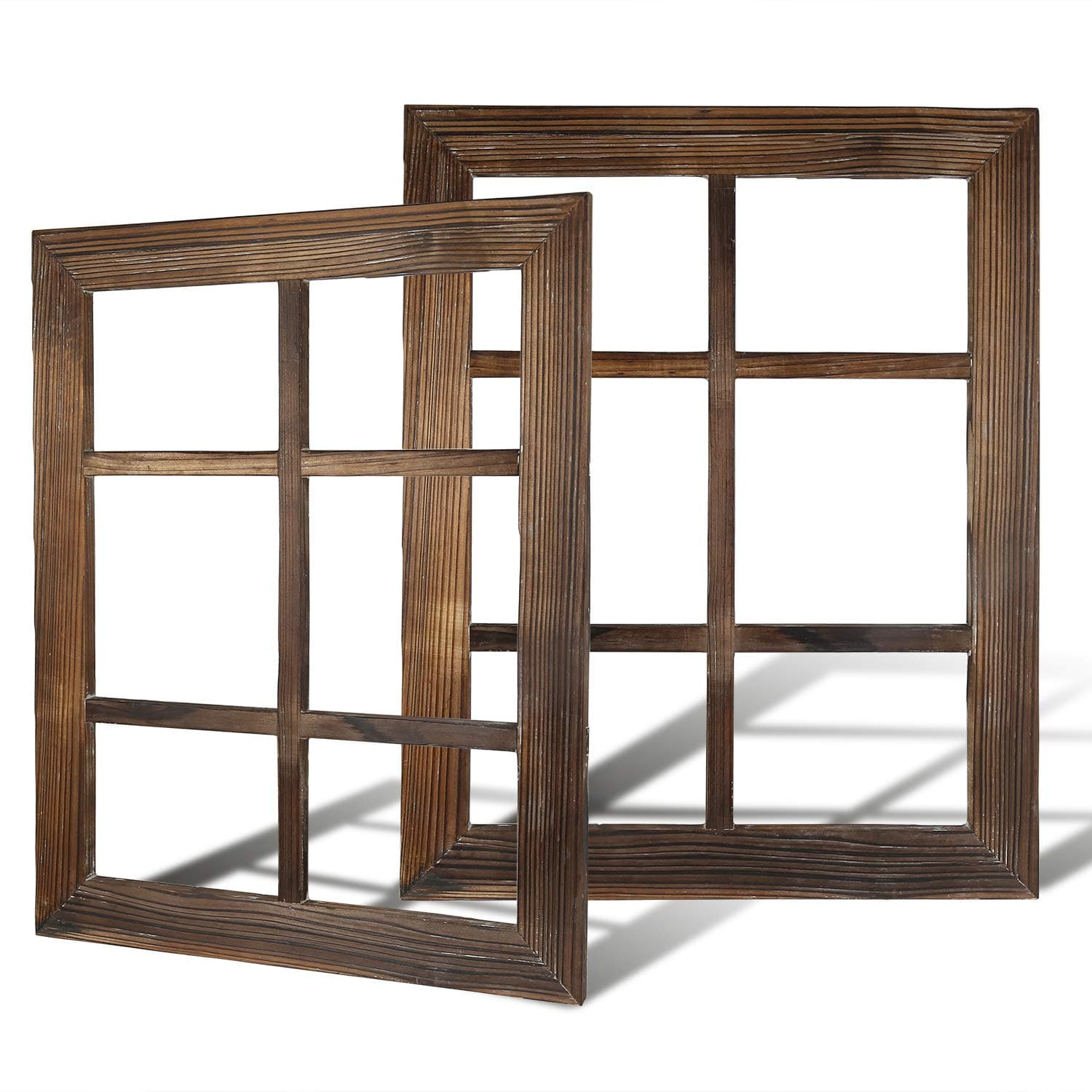 Rustic Wall Decor-Farmhouse Decor-Window Barnwood Frames -Home Decor for Home or Living Room, (2, 18.1X22.1X1)