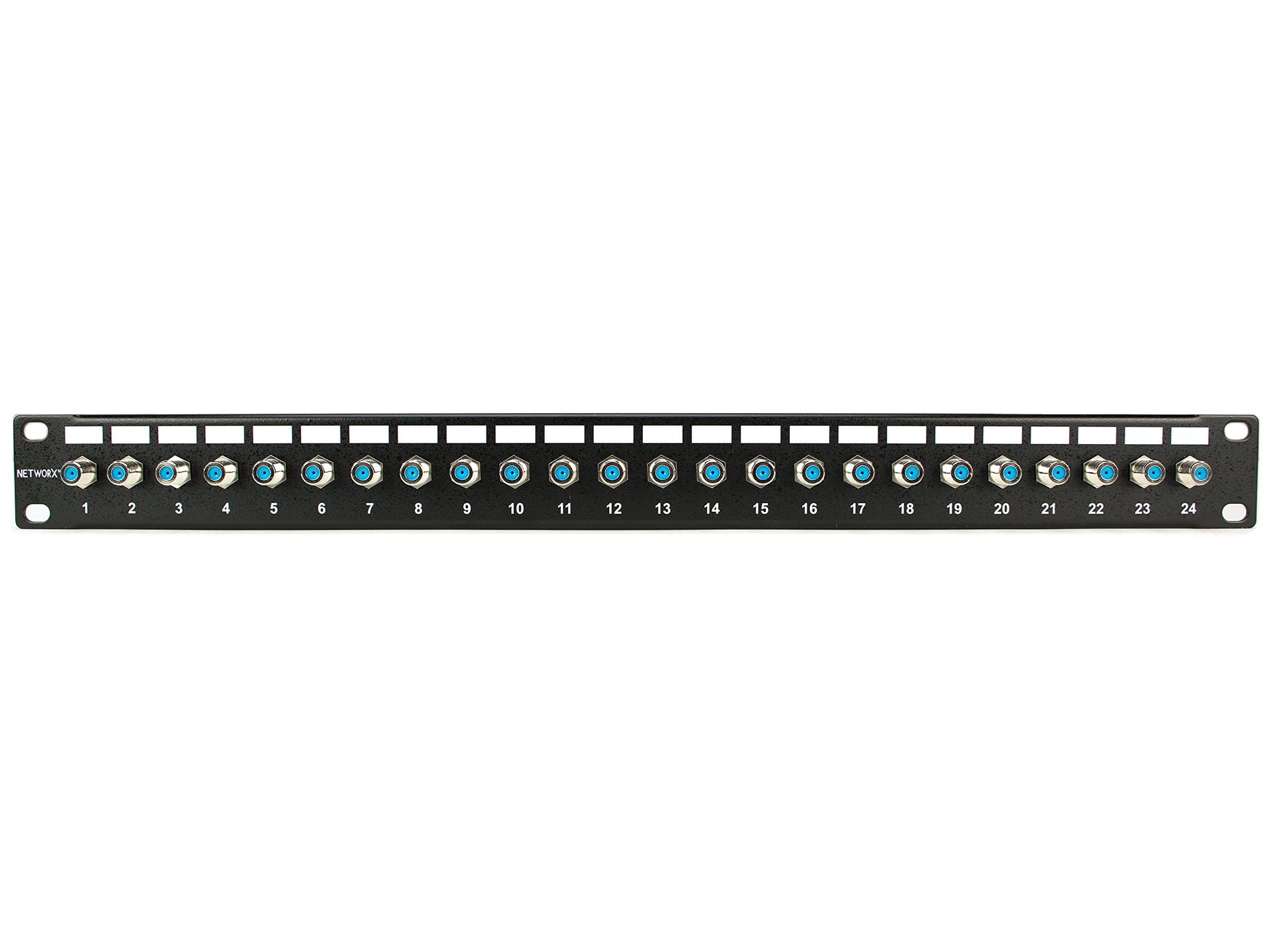 NetworxĀ® Coaxial Patch Panels (24 Port, F-Connector 3ghz)