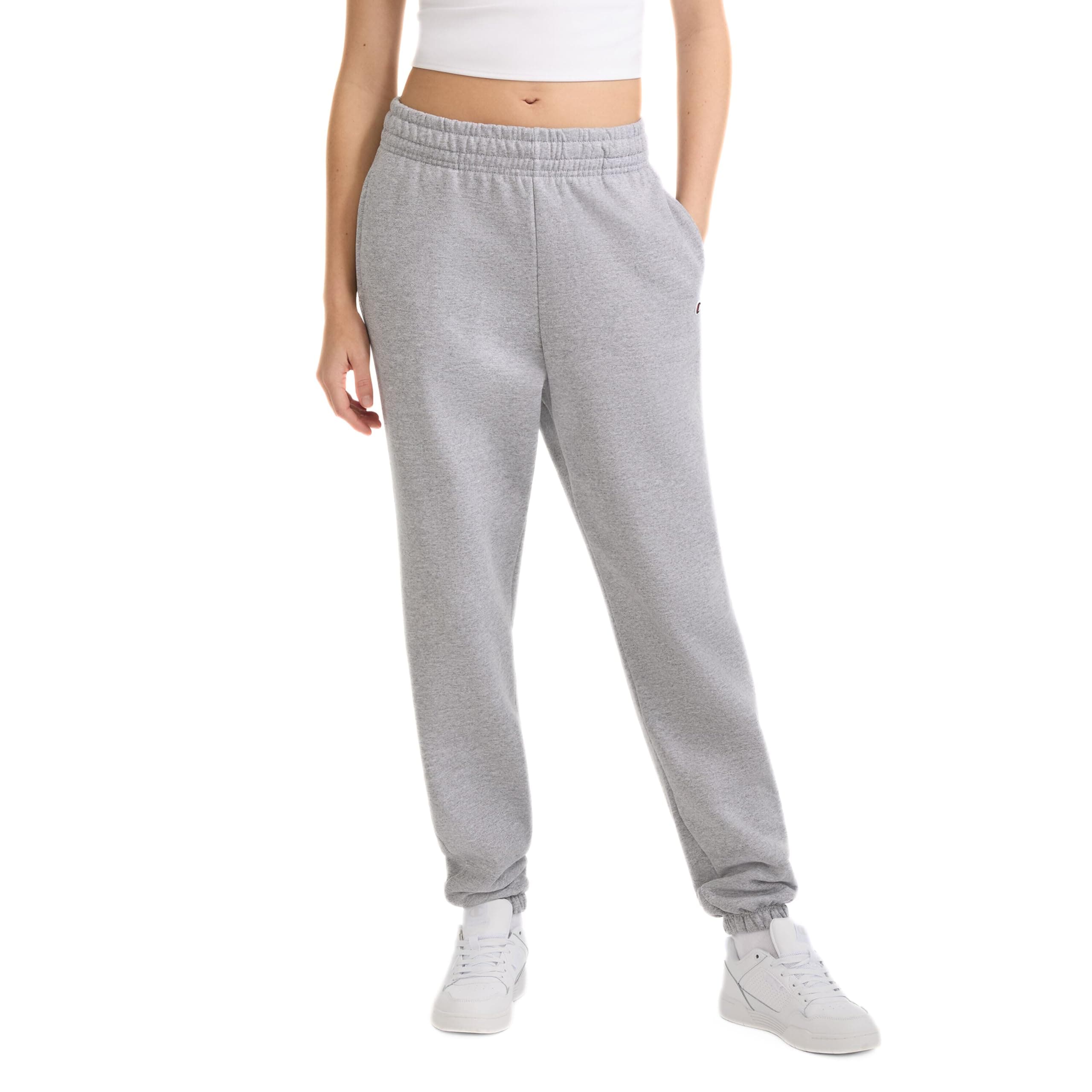 Womens Cinched-Bottom Fleece Sweatpants, Oversized Fit, Midweight