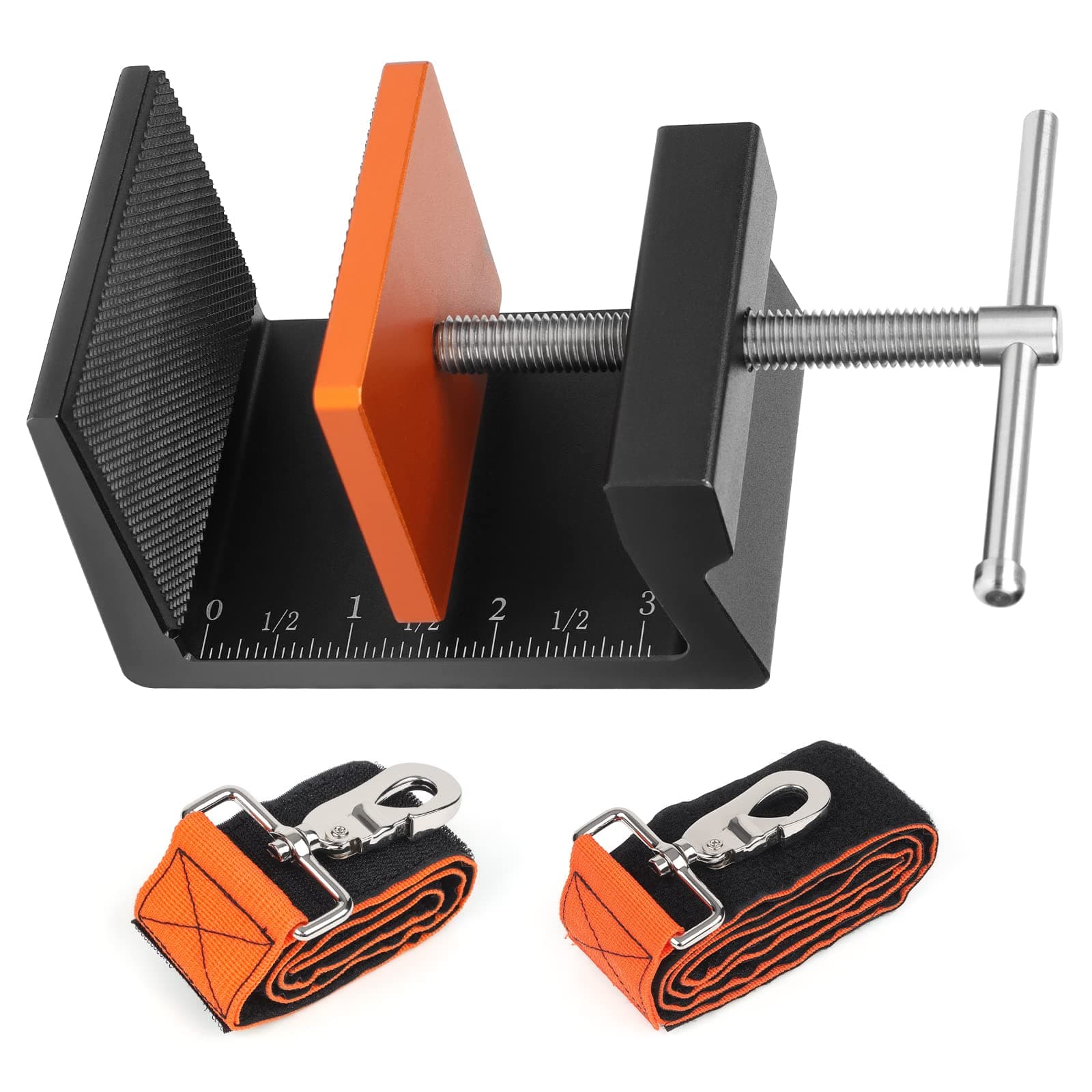 Widen Ladder Fall Protection - Universal Ladder Stability Anchor with 2ft & 3ft Safety Strap, Fits on Fascia Board or Rafter in Seconds