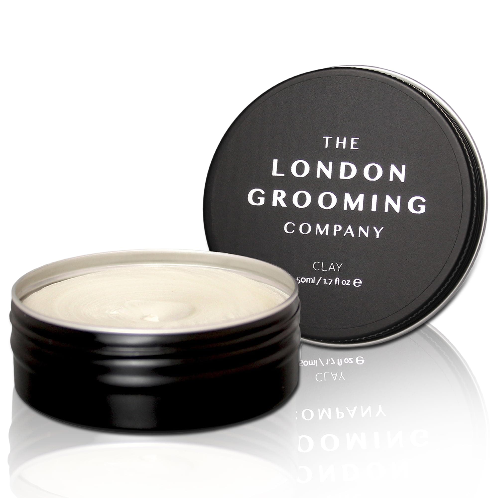 The London Grooming Company Clay for Men - Firm Hold and Dry Matte Finish - 1.7oz Water Based Men's Hair Product, Easy to Wash Out - Oud Wood Scent