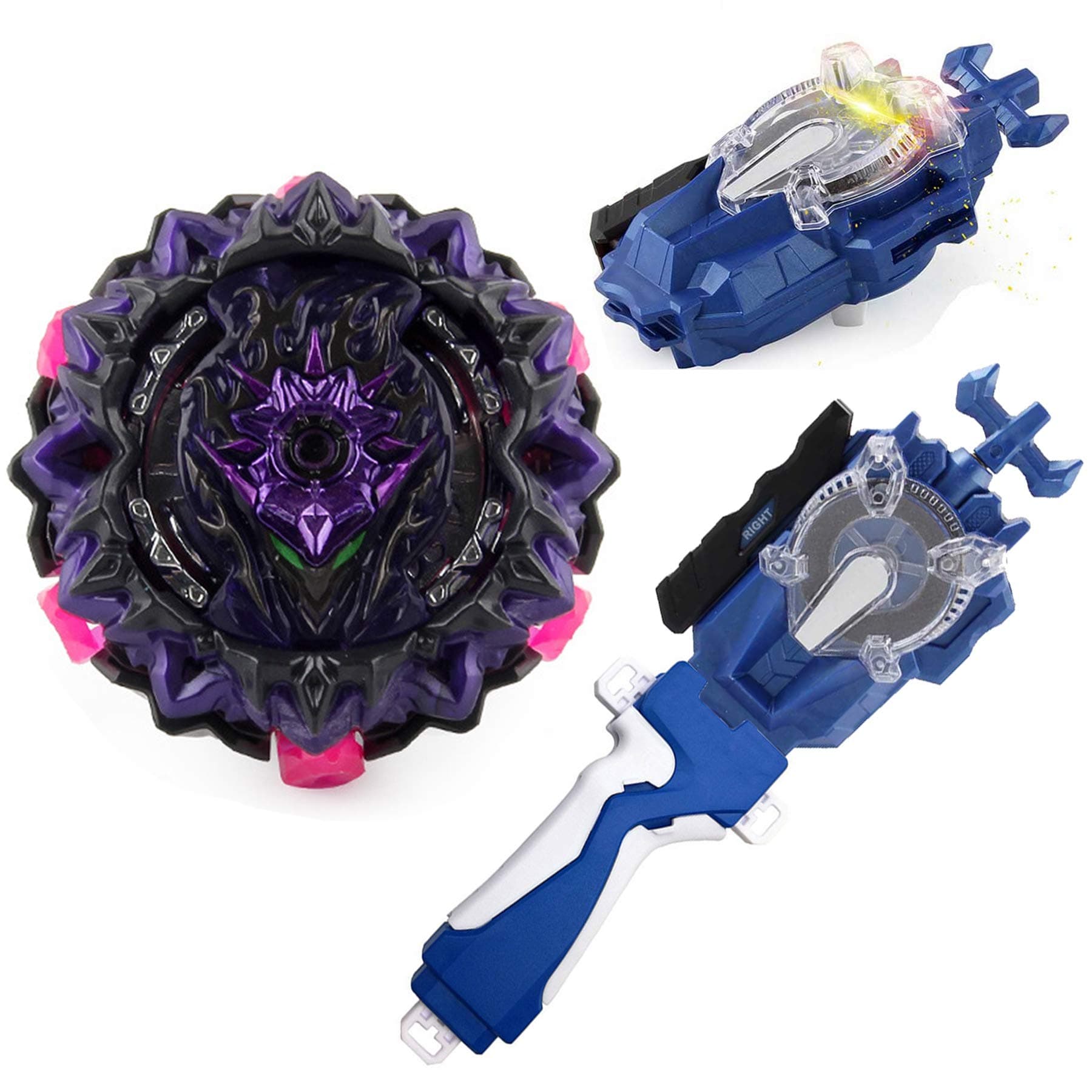 Burst Super King B-169 Variant Lucifer Starter Booster with Bey Battle Burst Sparking Launcher LR Left and Right Spin and Grip Spinning Top Toys Set