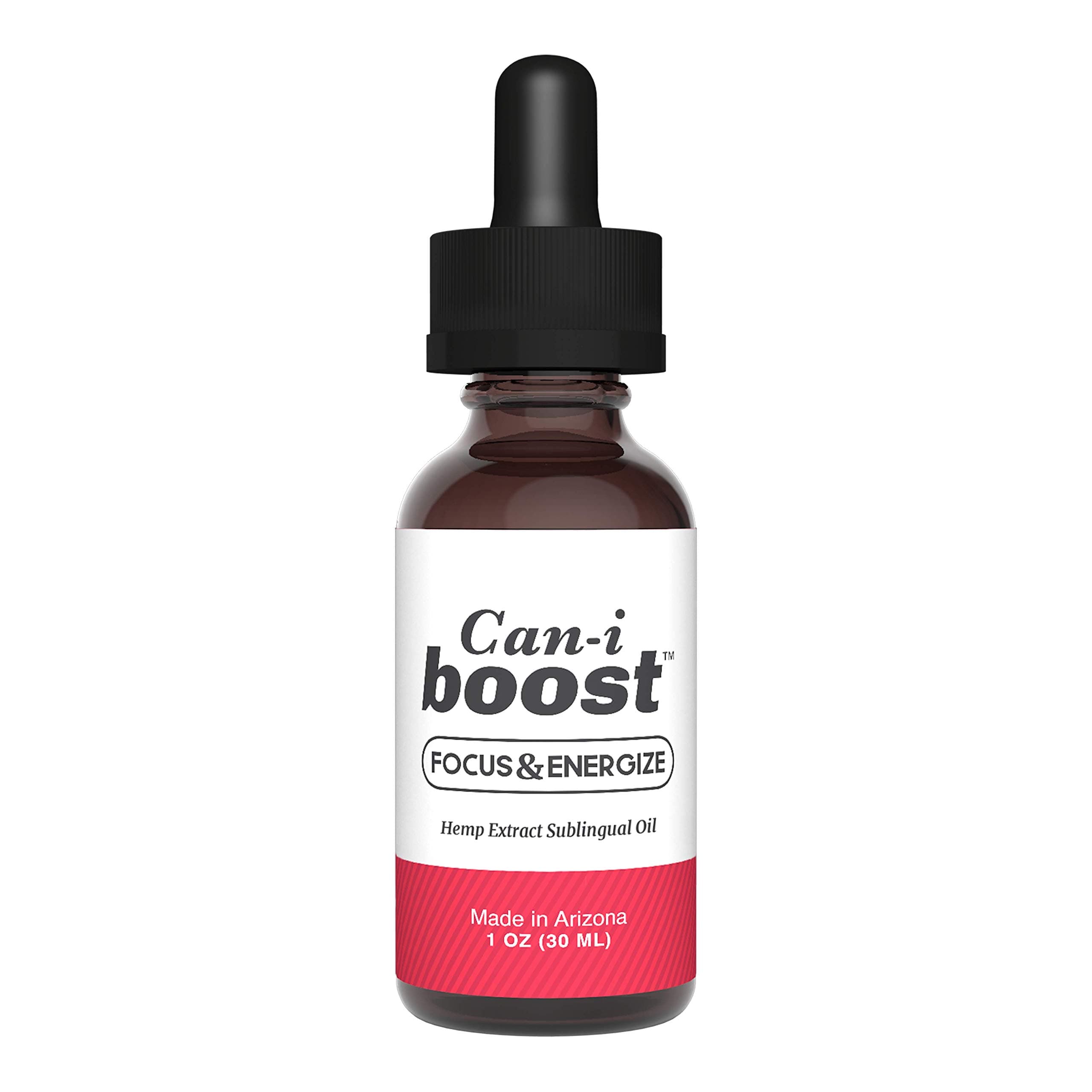 Can-i-Boost Sublingual Oil For Increasing Energy and Focus Natually | 1oz dropper with 500mg of Hemp Extract | Made in USA
