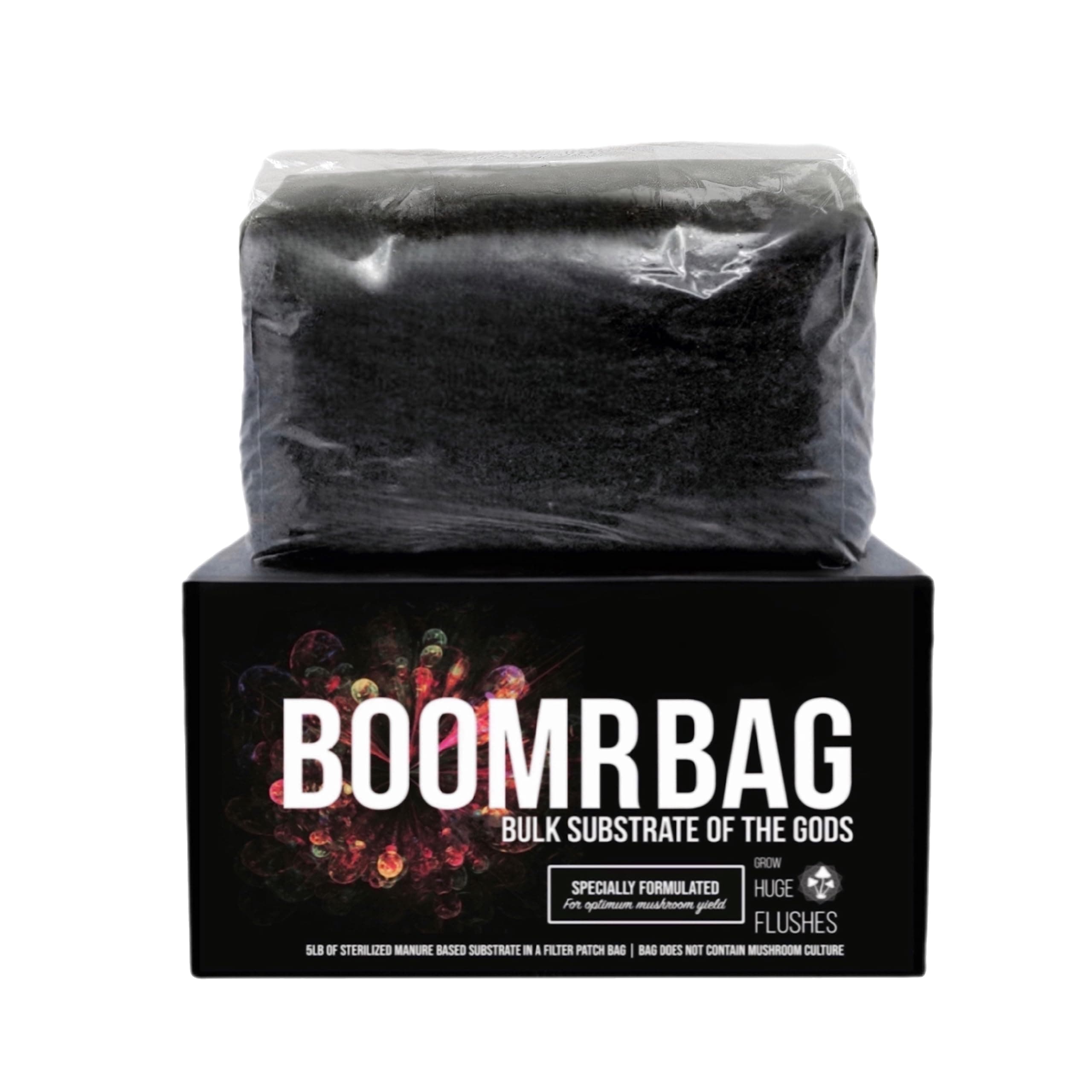 North Spore ‘Boomr Bag’ (5 lb) Manure-Based Sterile Mushroom Bulk Substrate | Maximum Yield Formula | Made in USA | Grow Dung-Loving Mushrooms |