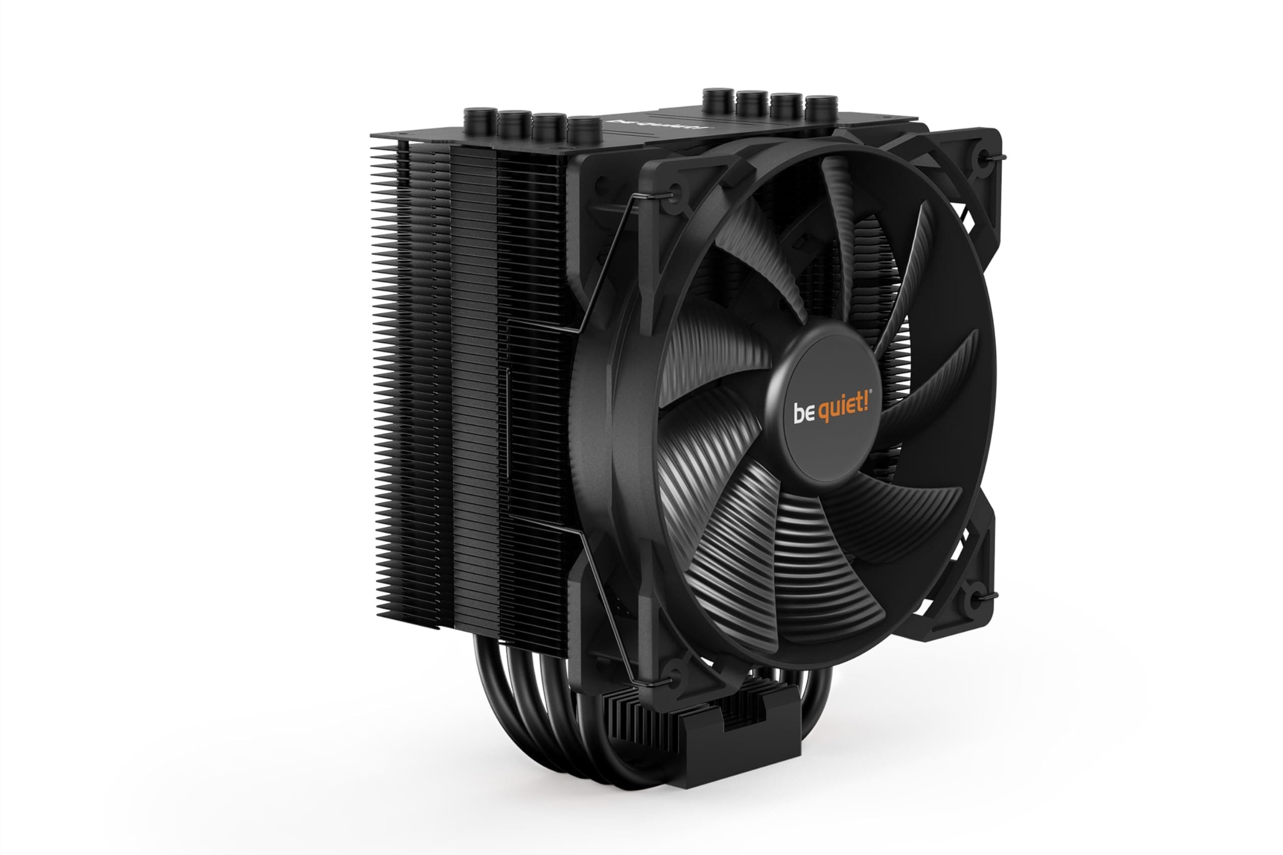 be quiet! Pure Rock 2 Black air cooler, 150W TDP cooling power, 4 high-performance 6mm heat pipes, HDT technology, Pure Wings 2 120mm PWM fan, elegant black surface, easily installable