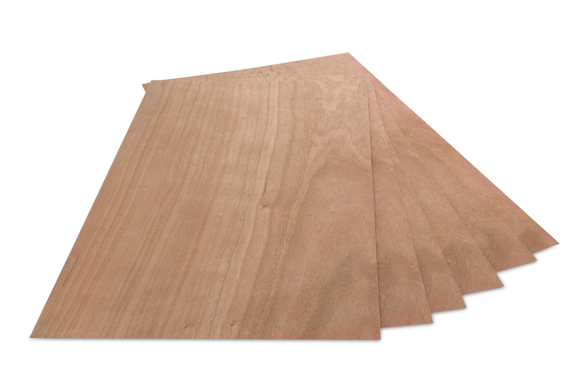 WoodPress® Real Cherry Wood Veneer - Pack of 6 Sheets - A4 Size (apx. 21cm x 29cm) - Veneer for Marquetry, Model Making & Furniture Repair
