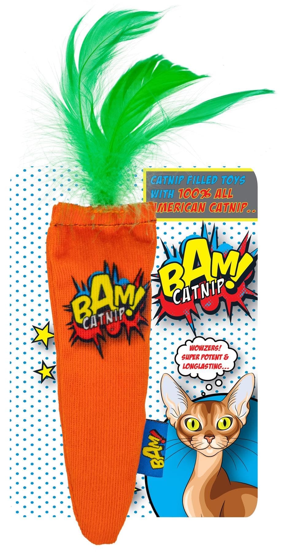 CATNIP 100% AMERICAN STRONG CATNIP CAT TOYS (CATNIP CARROT)