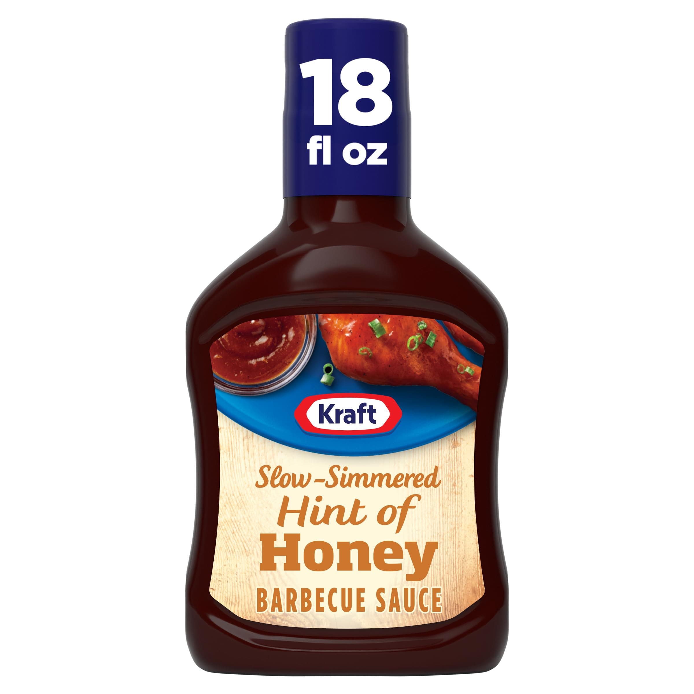 Hint of Honey Slow-Simmered Barbecue BBQ Sauce, 18 oz Bottle