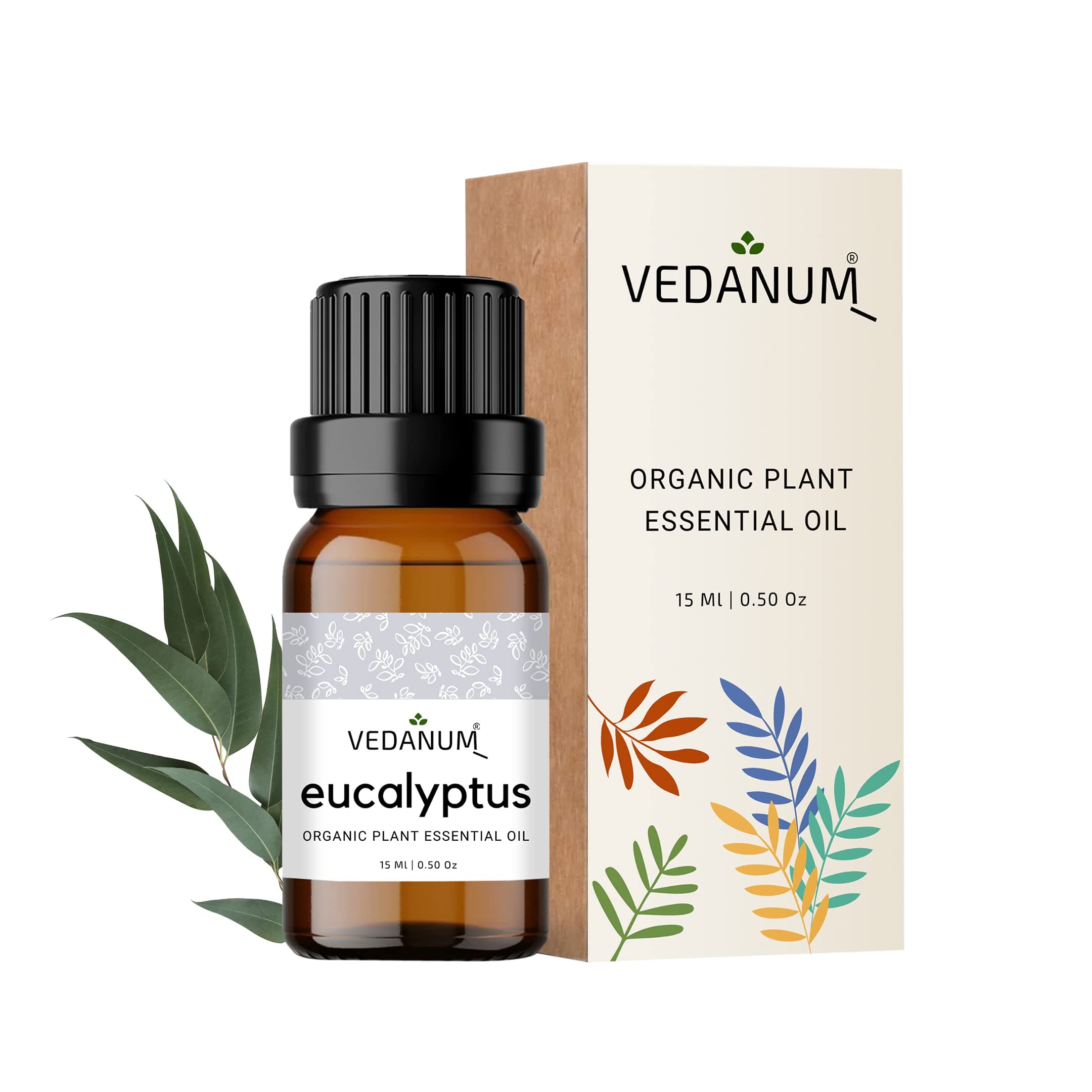 VEDANUM Premium Essential Oil for Aromatherapy, Oil Diffuser, Aroma Burner, Home D�cor Activities - 15 ML Organic Concentrate || (Eucalyptus Nilgiri)