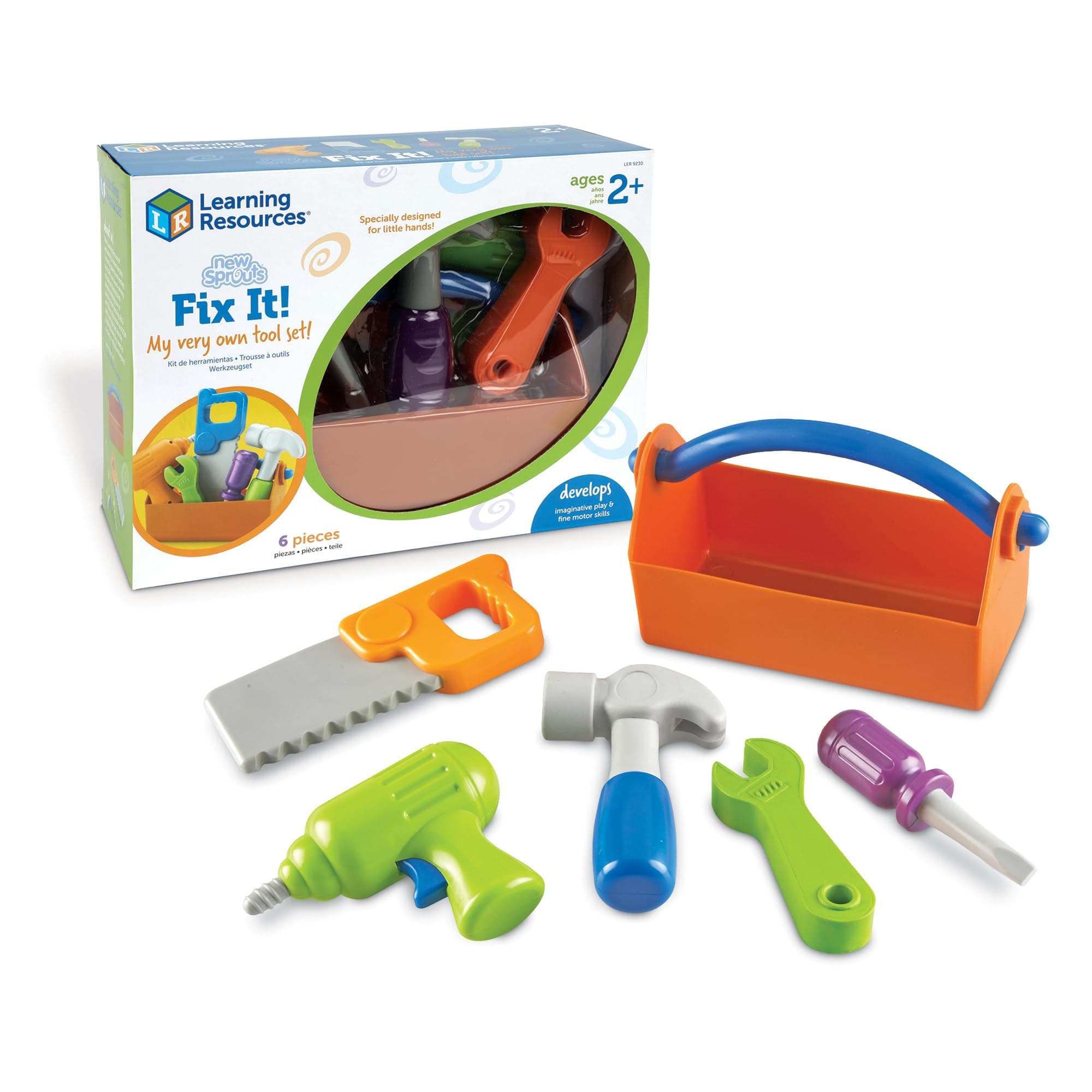 Learning Resources New Sprouts Toddler Tool Box, 6 Pieces