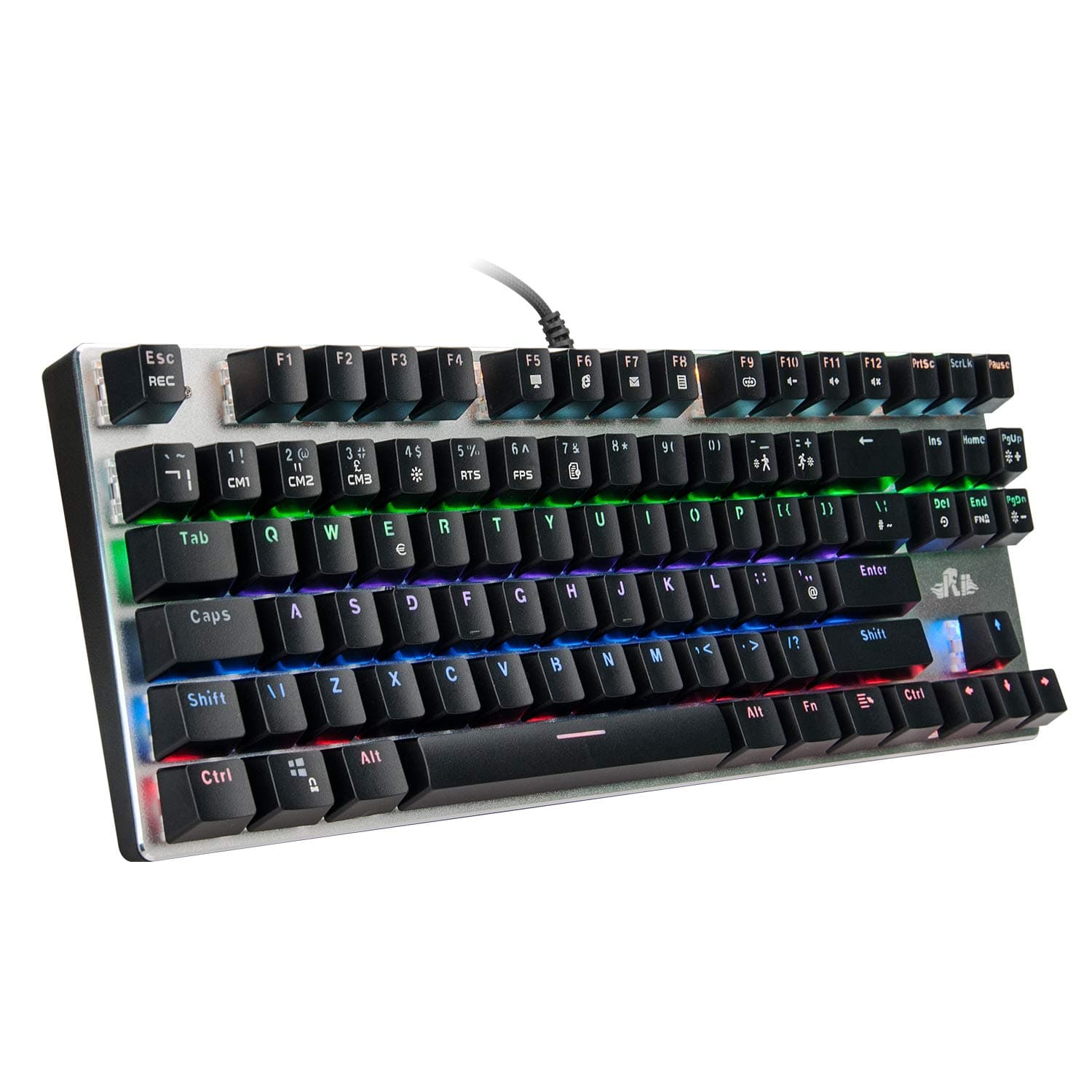 Rii RK908 Mechanical Gaming Keyboard LED Backlit Wired Keyboard 9 Backlight Modes RGB PC Windows Mac Keyboards UK Layout