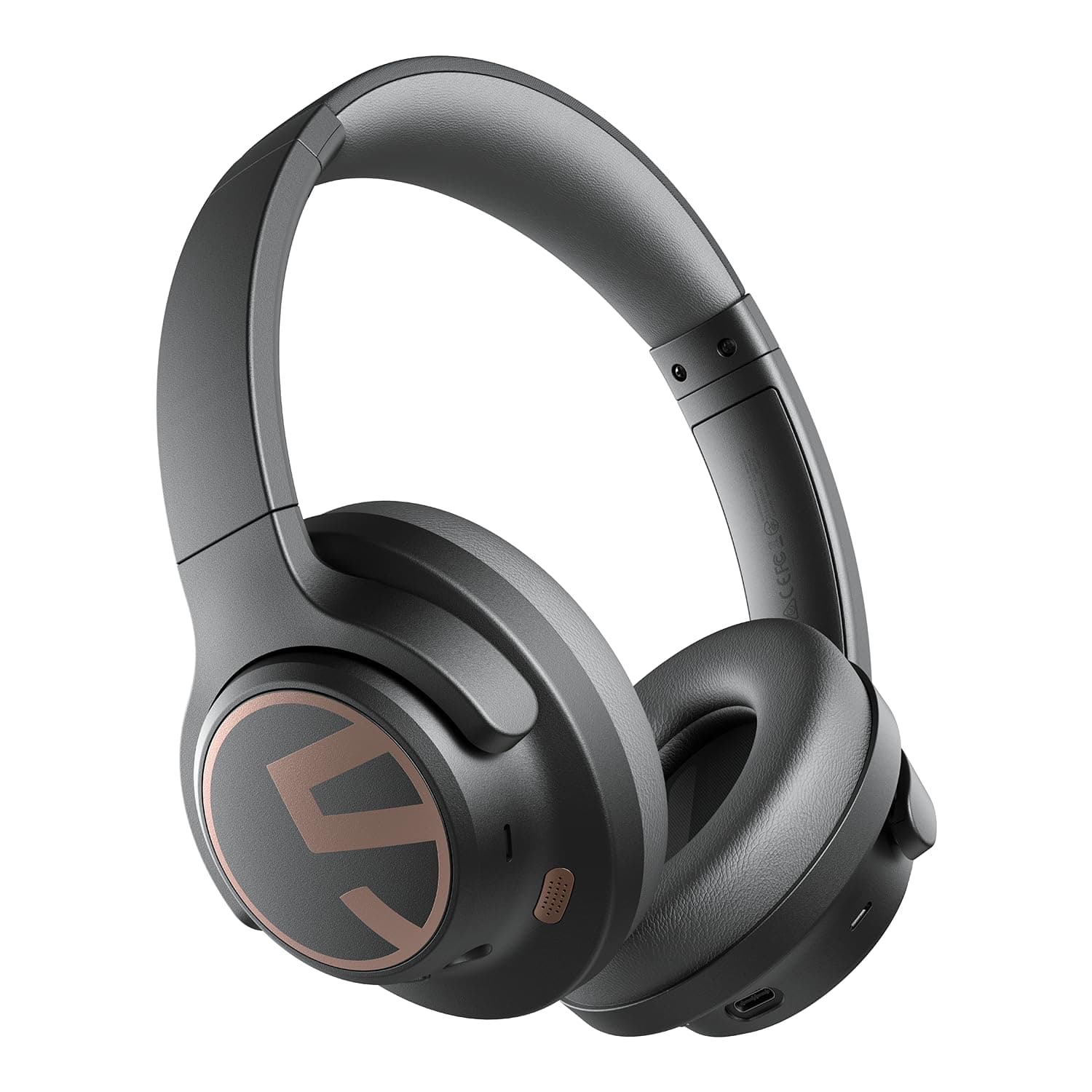 Space Hybrid Active Noise Cancellation Headphones, Over Ear Headphones with 123H Playtime, Wireless Bluetooth Headset with Deep Bass, Hi-Res Audio, Multipoint Connection&App Customize EQ
