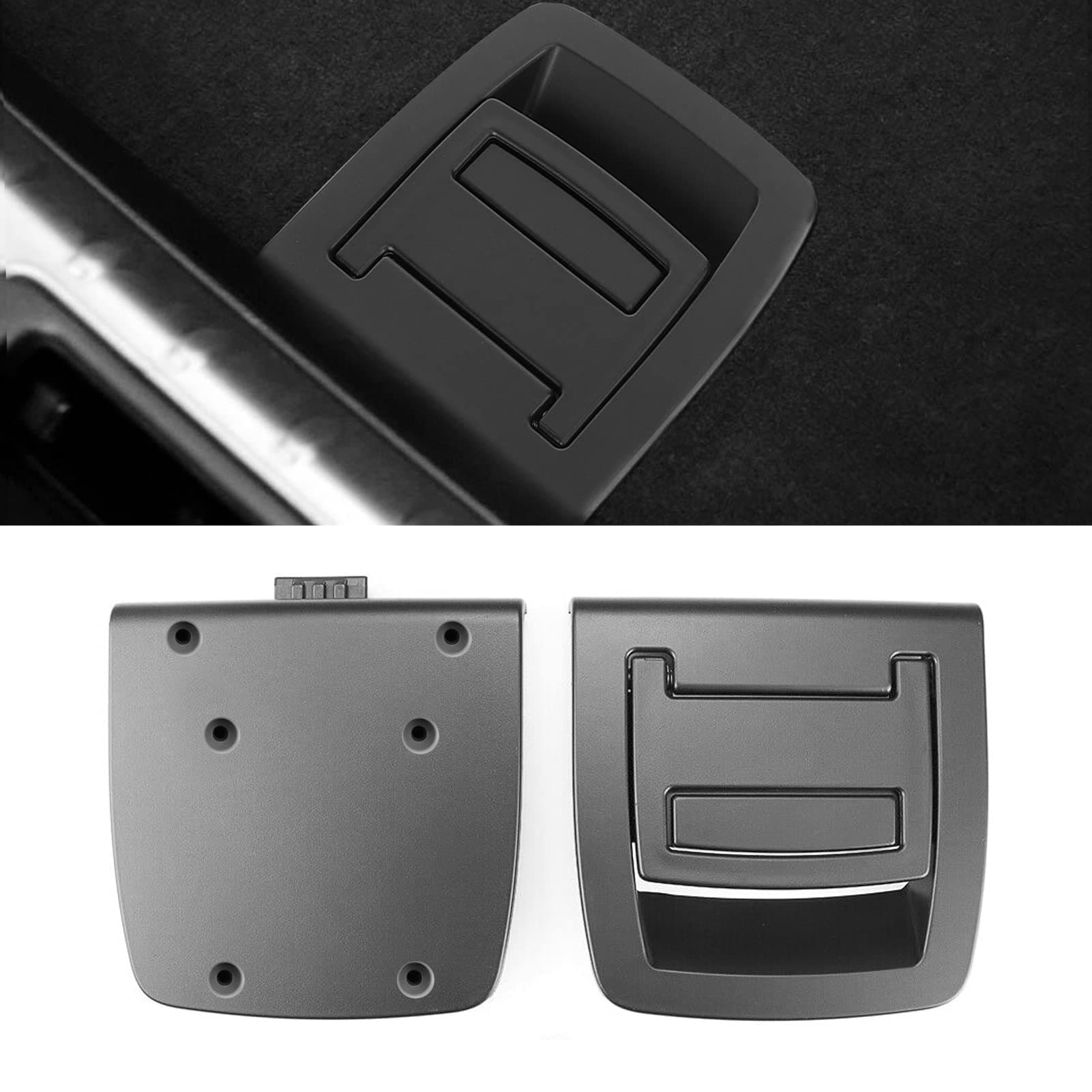 Compatible with BMW Trunk Mat Carpet Handle for 5'E60/F07/F11 2003-2016, X5 E70/F15 2006-2018, X6 E71/F16 2007-2019, Rear Trunk Mat Floor Carpet Handle Repalcement (Without Locking Function)