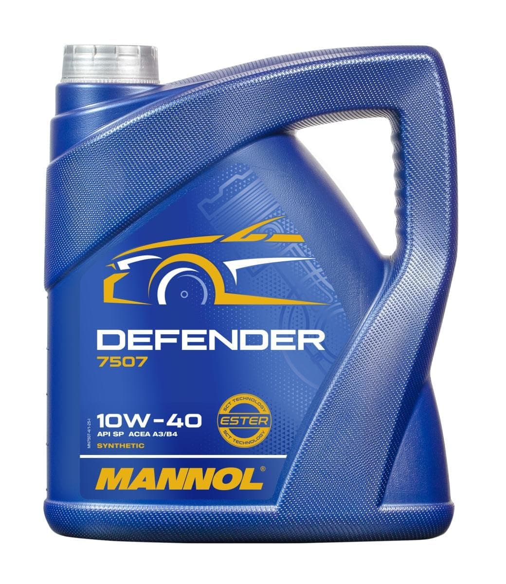 MANNOL 10W-40 Defender Engine Oil 4L - Premium Semi-Synthetic with Ester Technology - ACEA A3/B4 - High Mileage Protection for Petrol & Diesel Engines - Quality Motor Oil MN7507