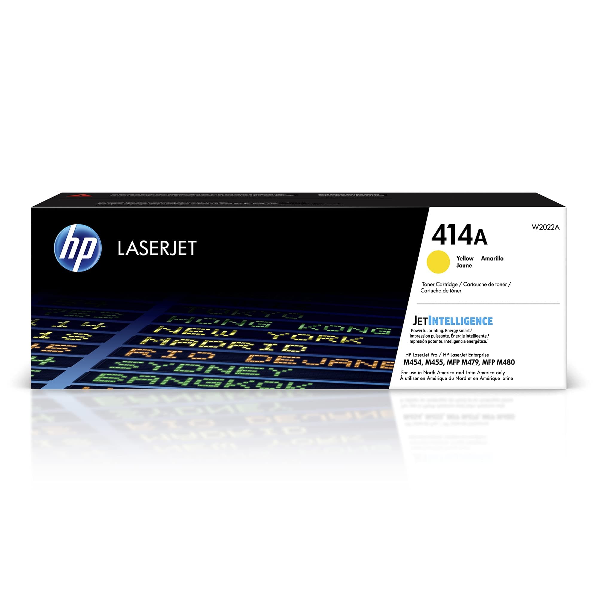 HP 414A Yellow Toner Cartridge | Works with Color LaserJet Enterprise M455dn, MFP M480f, Pro M454, MFP M479 Series | W2022A