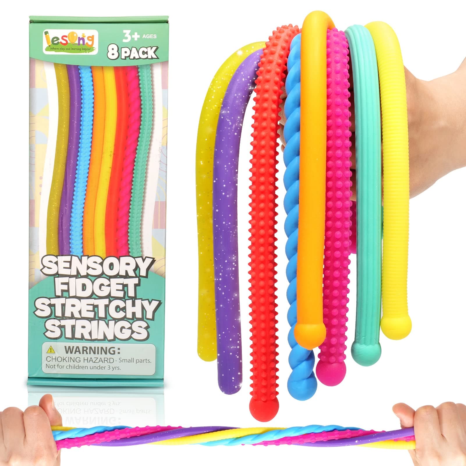 Sensory Autism Toys for Kids - Textured Stretchy Fidget Toys for Stress - Sensory Toys Special Needs for Autistic Toddlers Boys Girls Easter Baskets Stuffers Gifts, Treasure Prizes Classroom