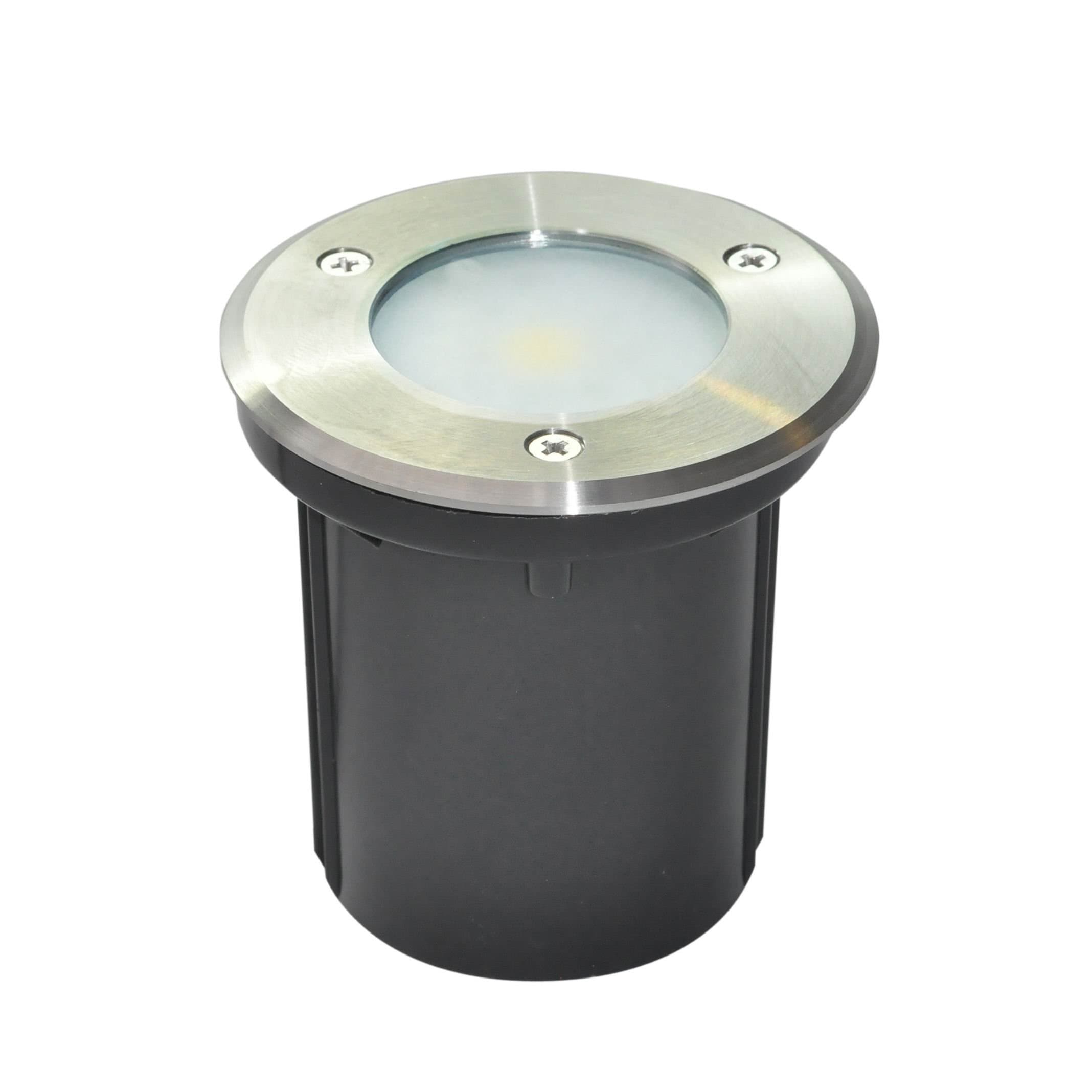 Silbo SB8099 Low Voltage 12V 6W COB LED Indoor or Outdoor In-ground Landscape Waterproof Stainless Steel Flood Light-5500K-45 Watt Equal