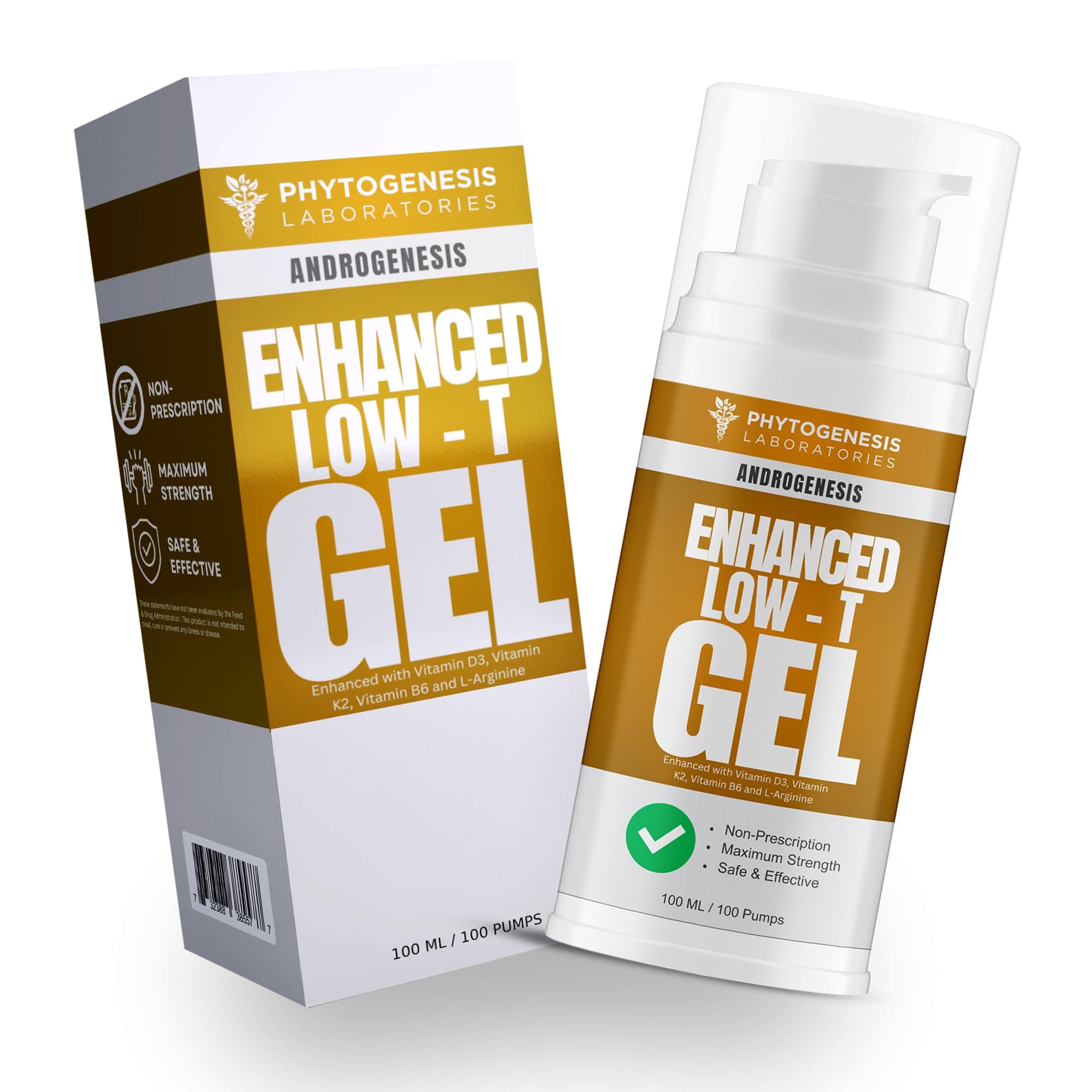 Enhanced Formula – Low T Support Gel – T Booster for Men – Muscle Recovery, Energy Booster, Healthy Aging – Now with Vitamins D3, K2, B6 and L-Arginine