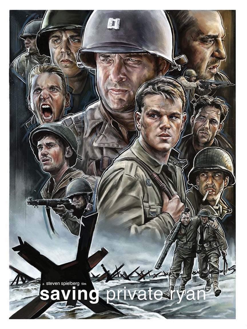 Tallenge - Saving Private Ryan - Tom Hanks -Hollywood Movie Poster Collection - Small Poster(Paper,12 x 17 inches, MultiColour)