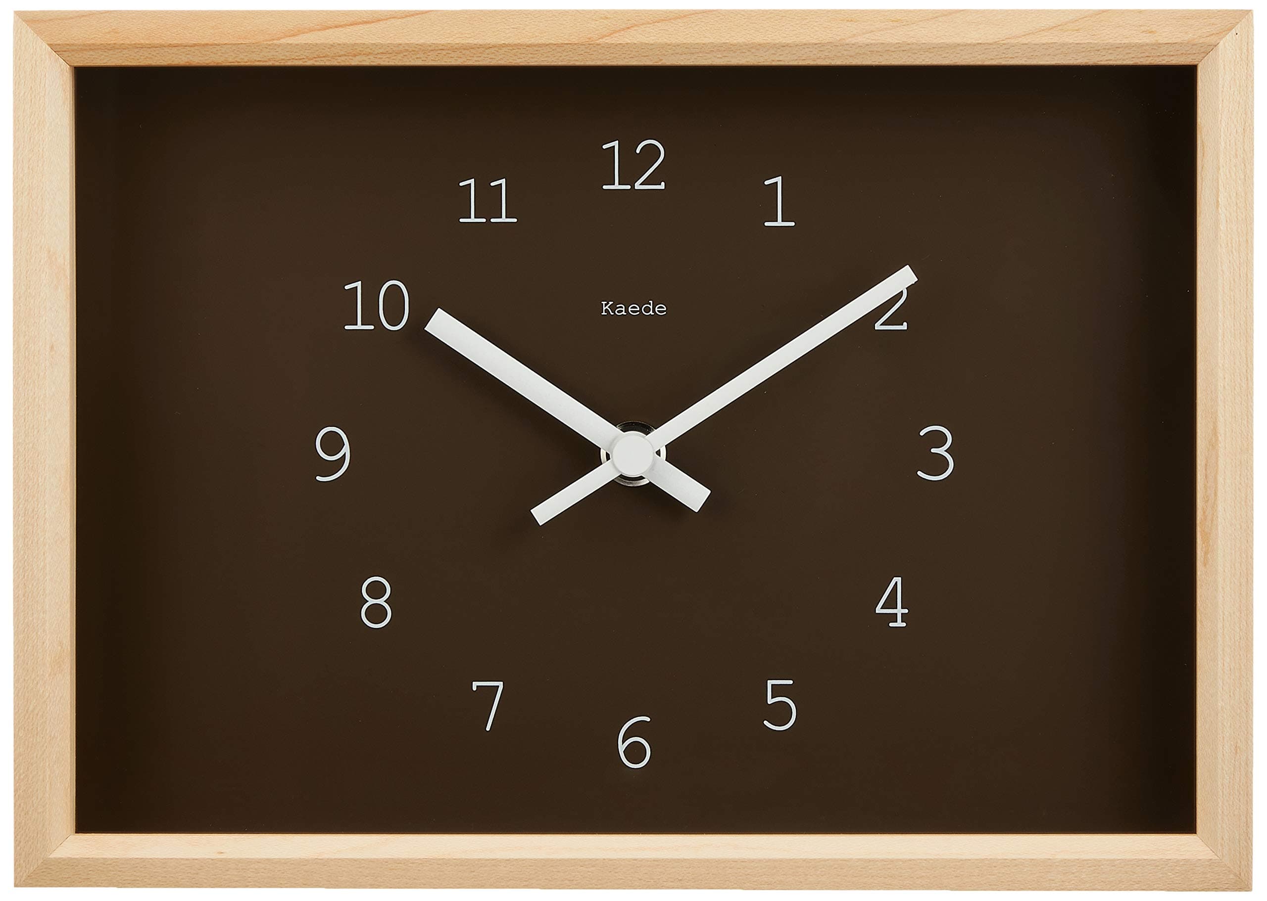 LemnosKaede NY14-02 BW Lemnos Analog Maple Natural Wood Wood Brown Hanging Clock