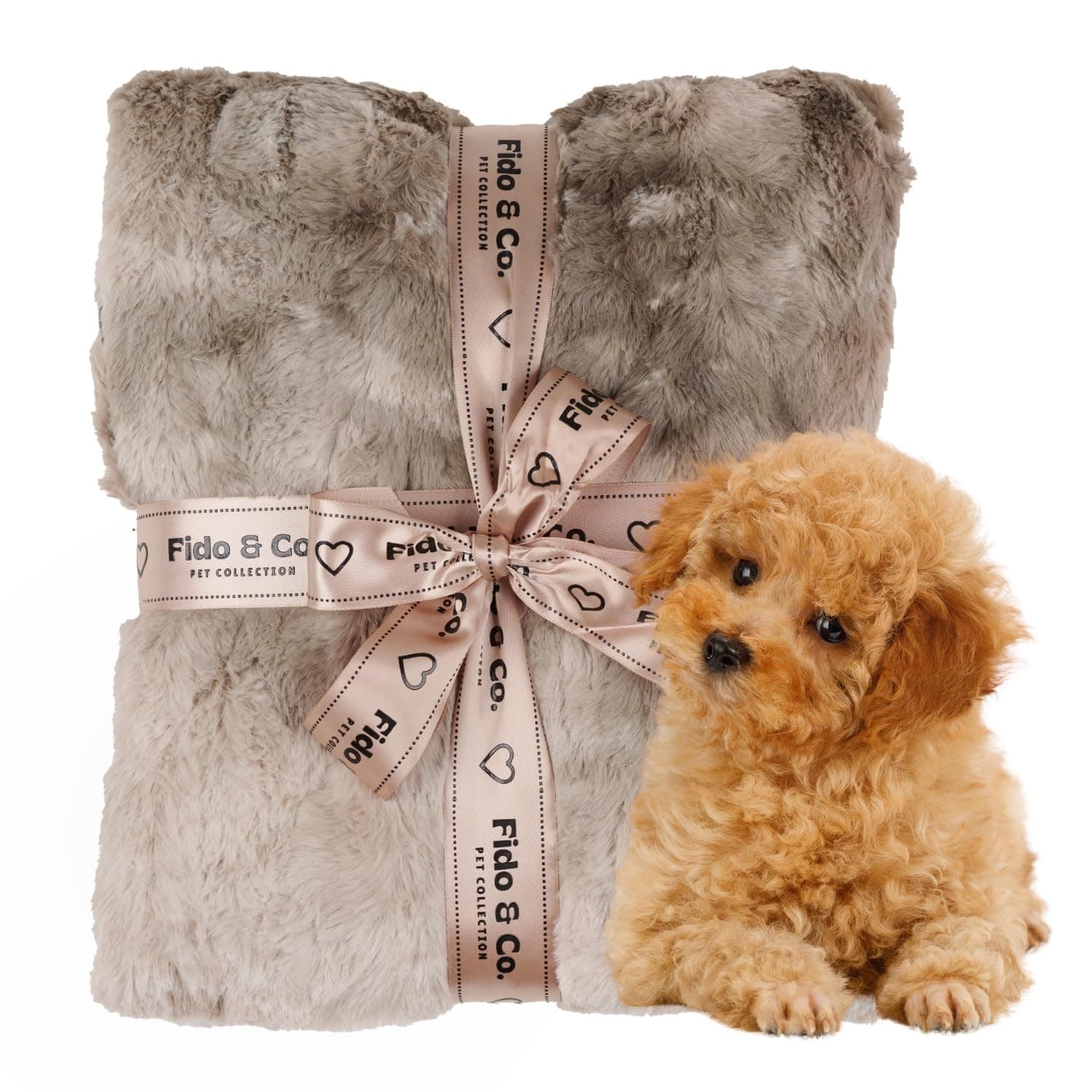 Fido & Co - Waterproof Extra Large (60” x 50") Luxury Pet Blanket Grey Faux Fur XL Dog Bed Couches Car Seat Sofa Protection Cat Dog Beds Pet Supplies Accessories Washable Puppy Crate Furniture Cover