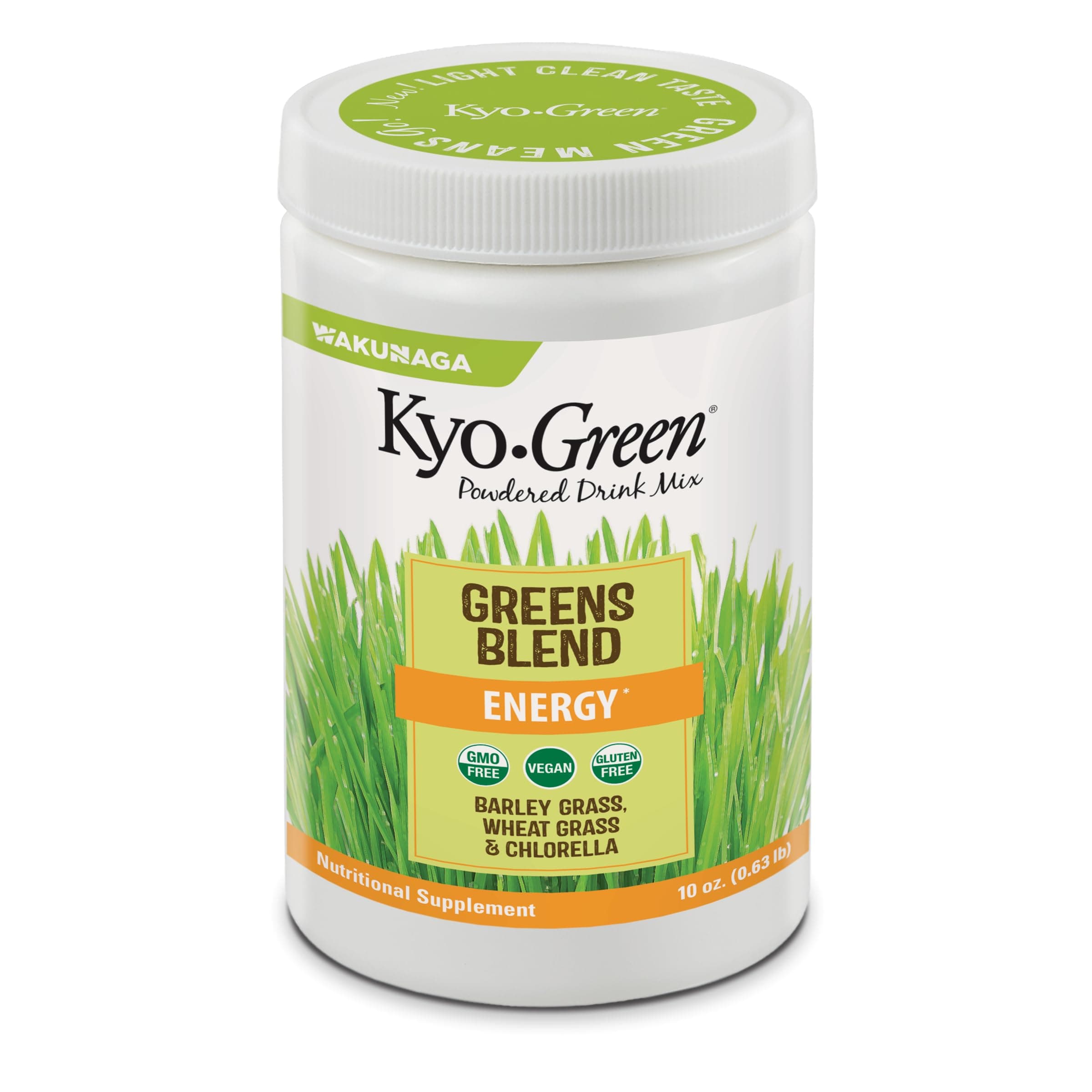 Kyolic Kyo-Green Green Blends Energy Powered Drink Mix, 10 Ounce Bottle