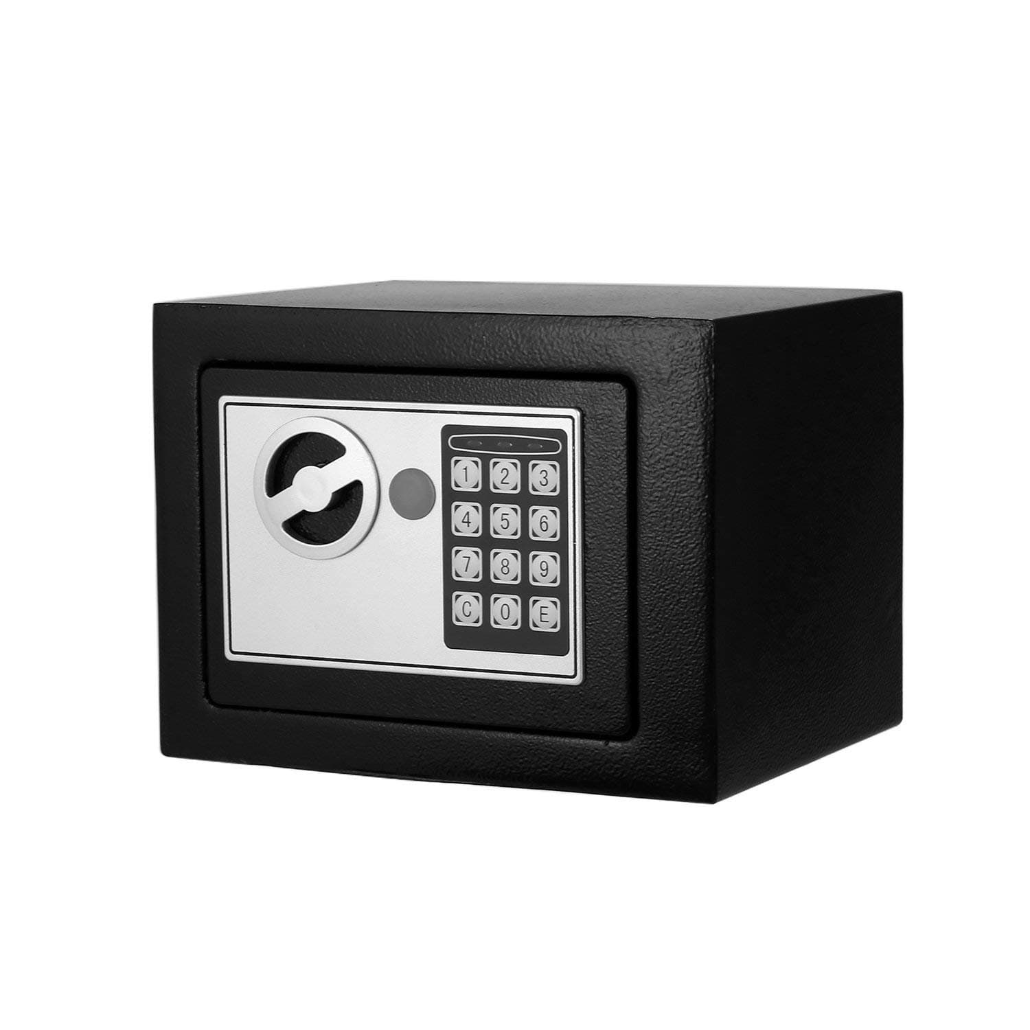 Hosmat Electronic Digital Security Safe Box, Fireproof Wall-Anchoring Safe Deposit Box for Home Office Hotel Business Jewelry Money (Black)
