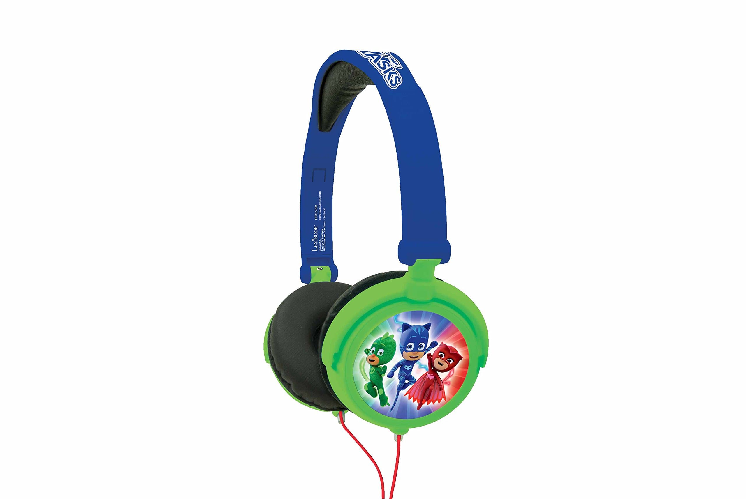 Lexibook PJ Masks Catboy Stereo Headphone, safe volume, foldable and adjustable, blue/green, HP015PJM