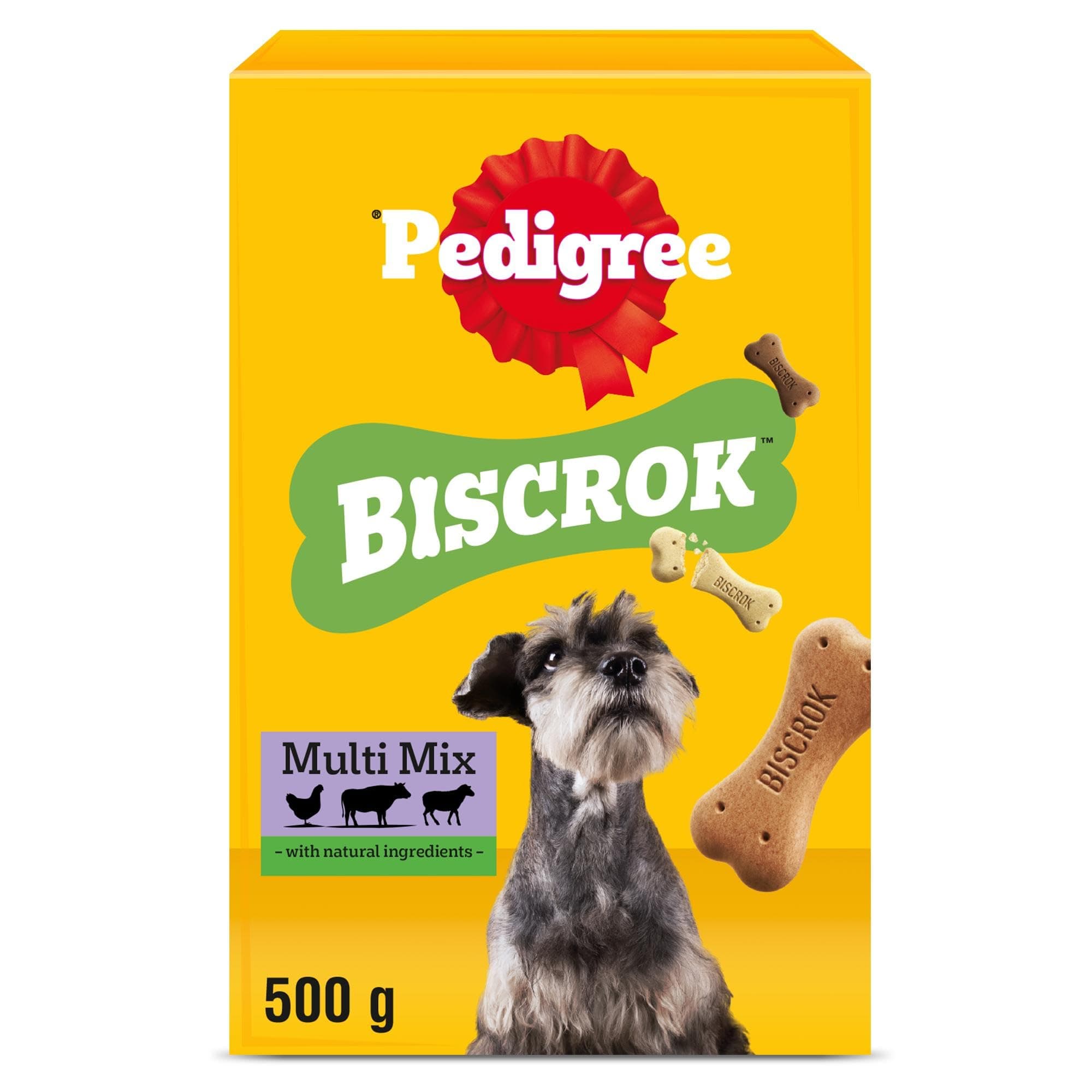 Pedigree Biscrok Multi Mix - Dog Treats - Bone-Shaped Biscuits - 500 g