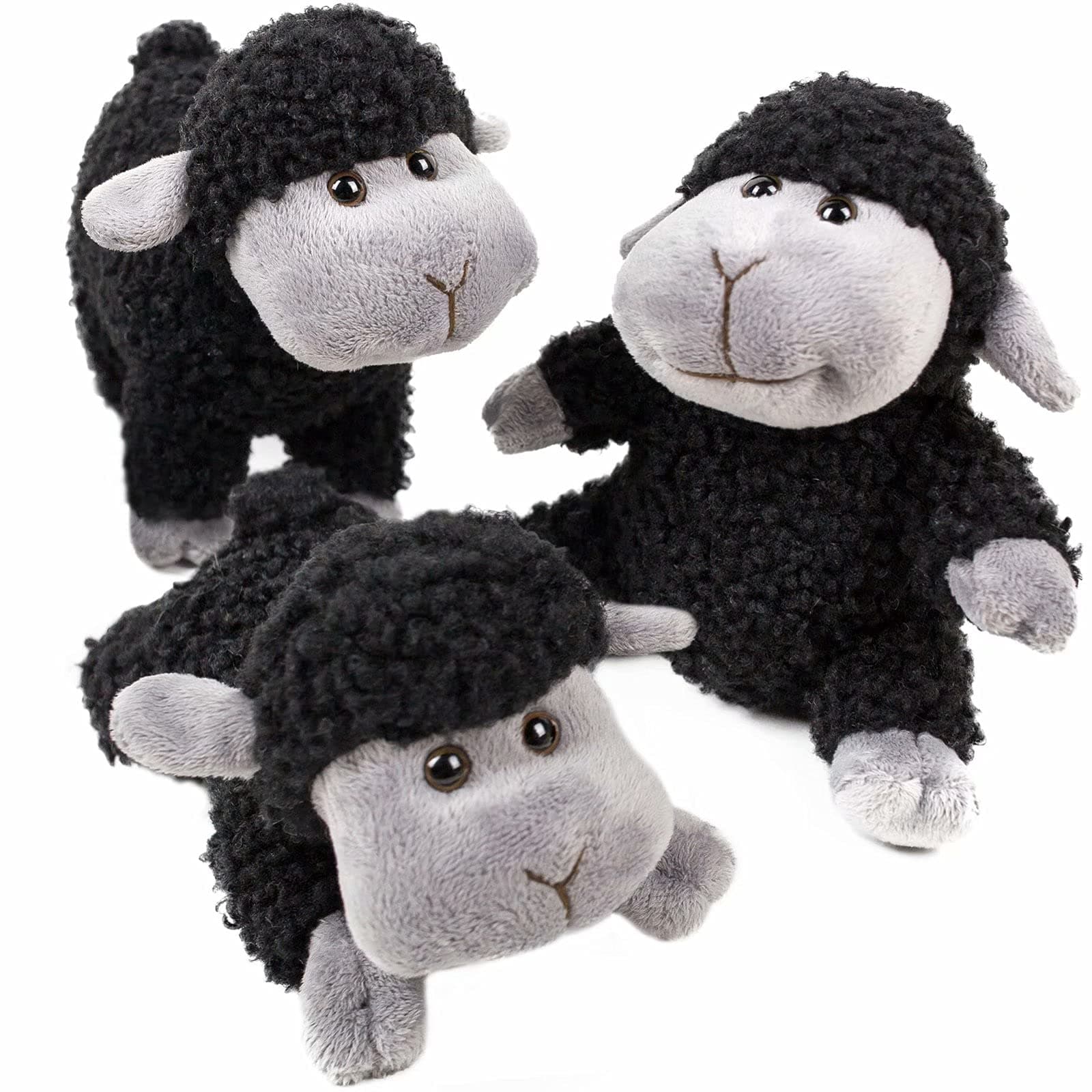 Lamb Plush Toy 3 Pcs black