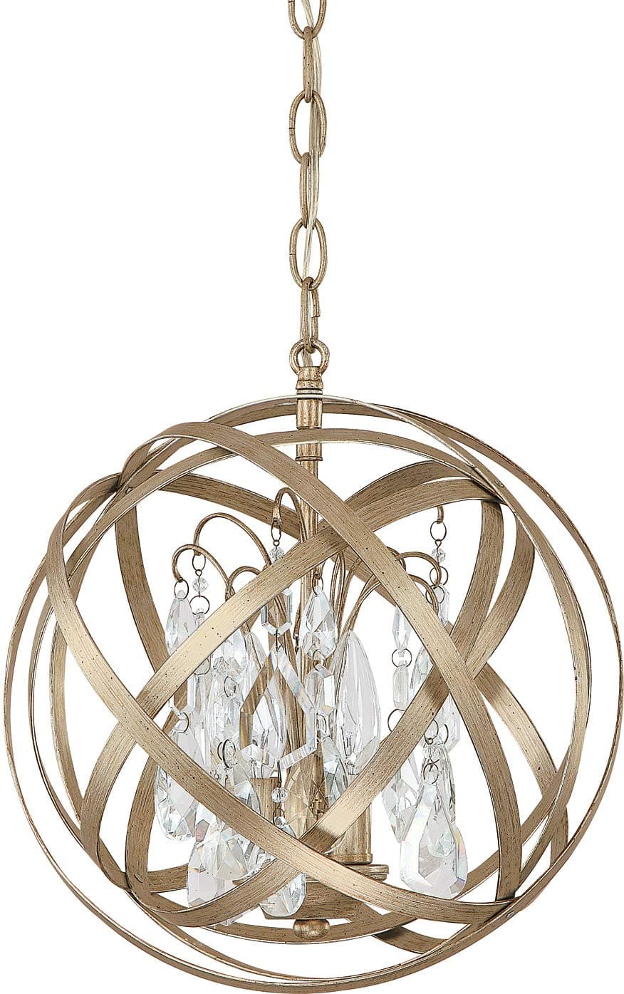 Capital 4233WG-CR Axis Pendant, 3-Light 180 Total Watts, Winter Gold