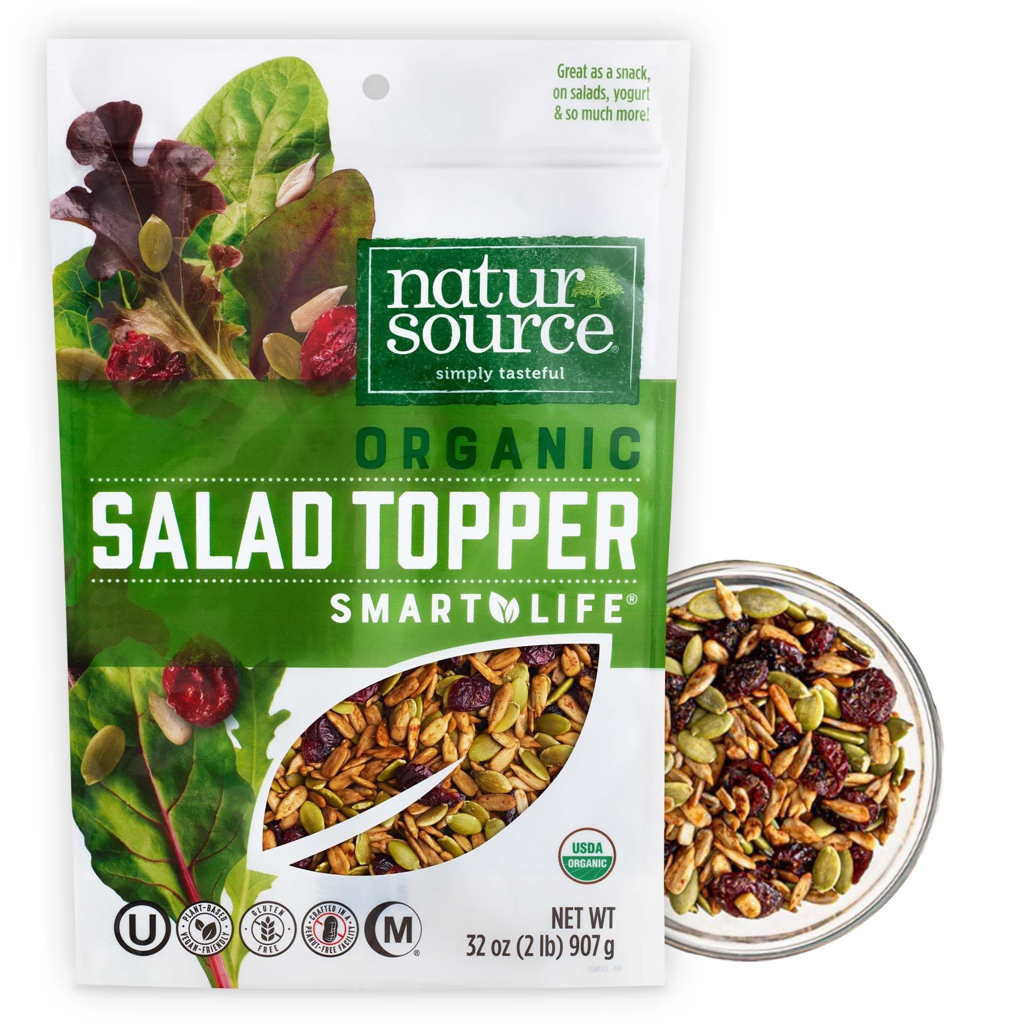 Organic Salad Topper - Salad Toppings, Salad Mix, Salad Toppers Seeds and Cranberries, Crunchy, Mixed Seeds for Salad, Oatmeal or Yogurt, Natural, Gluten Free, Organic - 32 Oz (2 Lb)