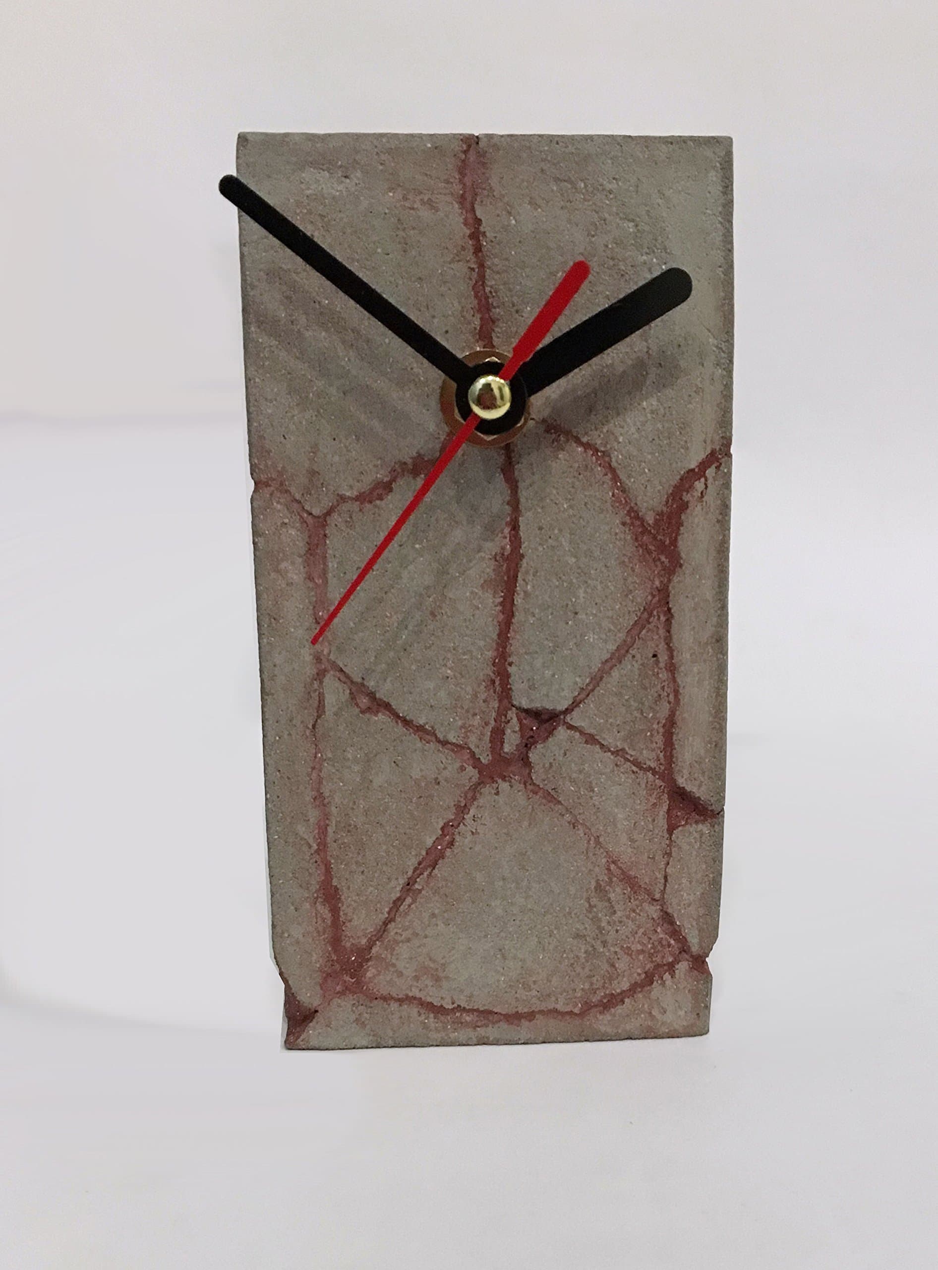 Concrete clock crack table Rectangular