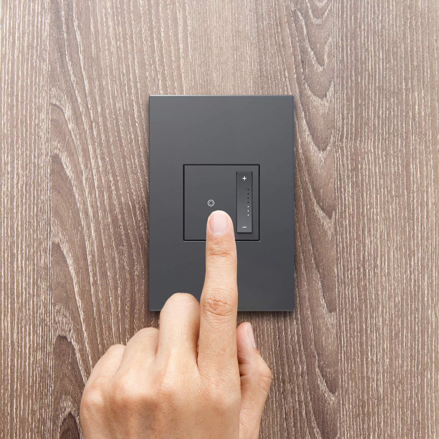 Legrand adorne Tru-Universal Dimmer Switch, 450W (LED, Incandescent, Halogen, MLV, Fluorescent, ELV, CFL), sofTap, Graphite Finish, ADTP703TUG4