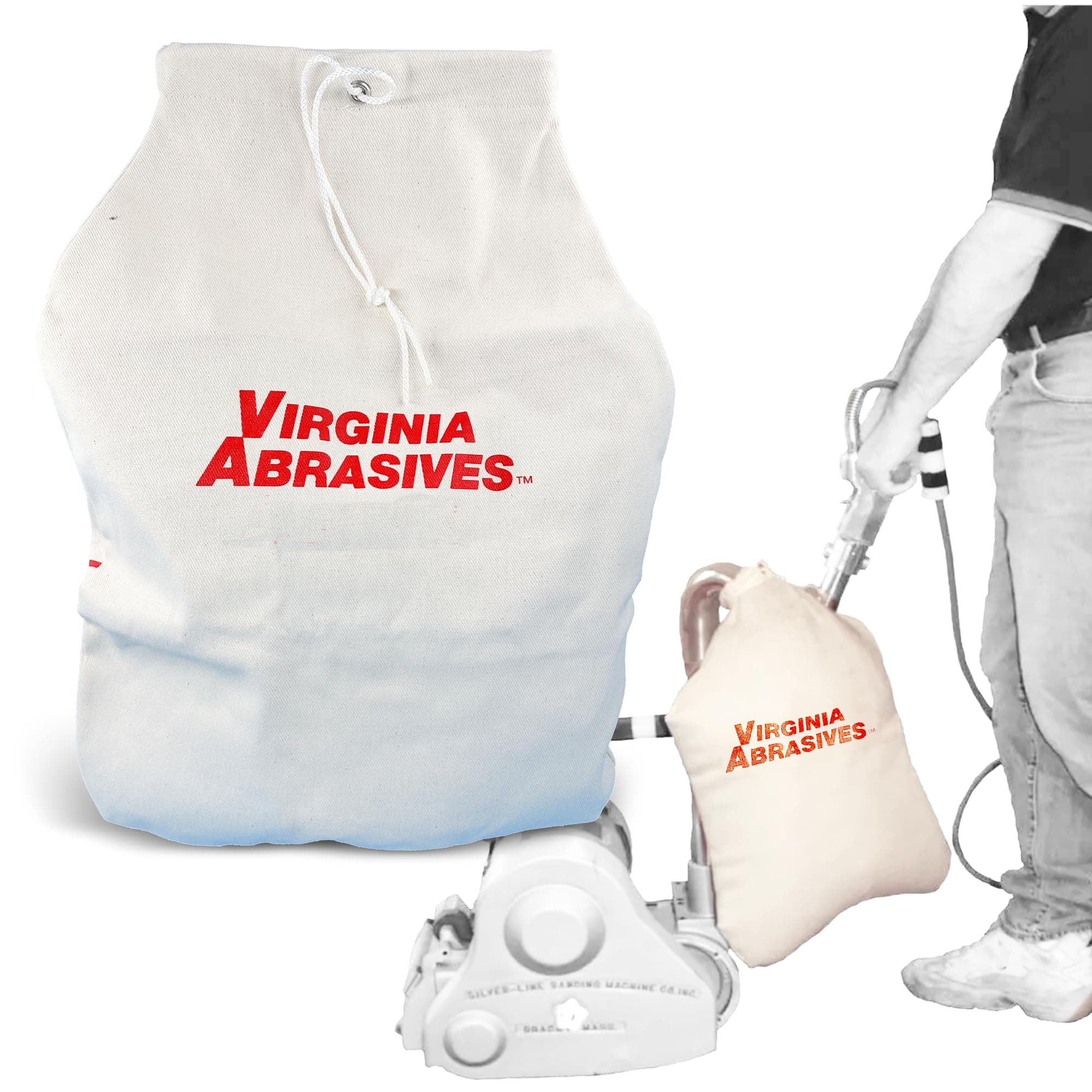 Virginia Abrasives 413-10000 Light Duty Floor Drum Sander Dust Collector Bags for Clarke American Sanders® EZ8 and DU8, Hiretech®, Deva® RentLink, Essex® Silverline SL8