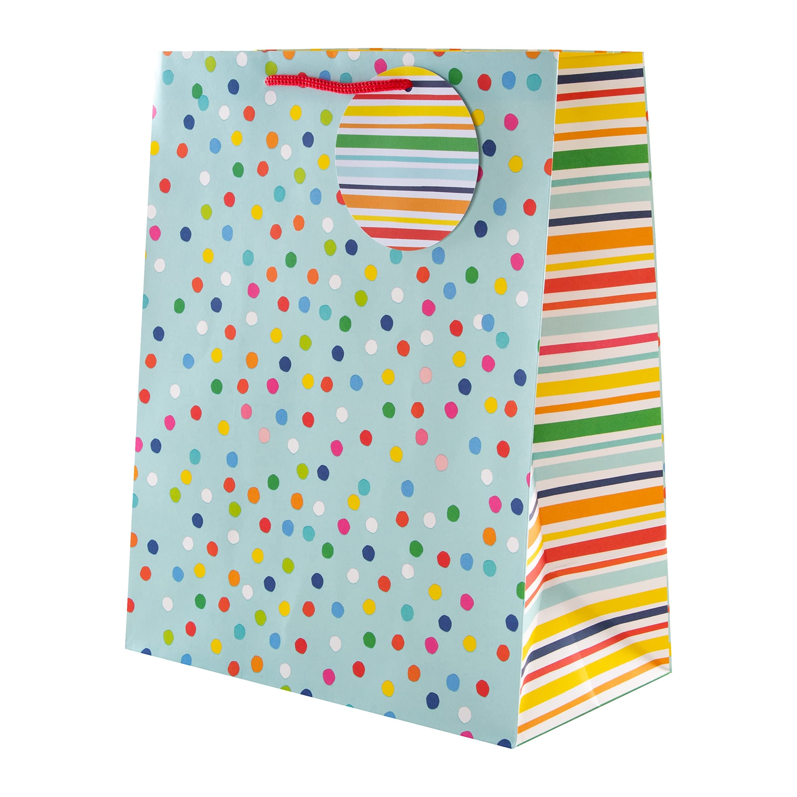 Hallmark Multi-Occasion Large Gift Bag - Spots and Stripes Design