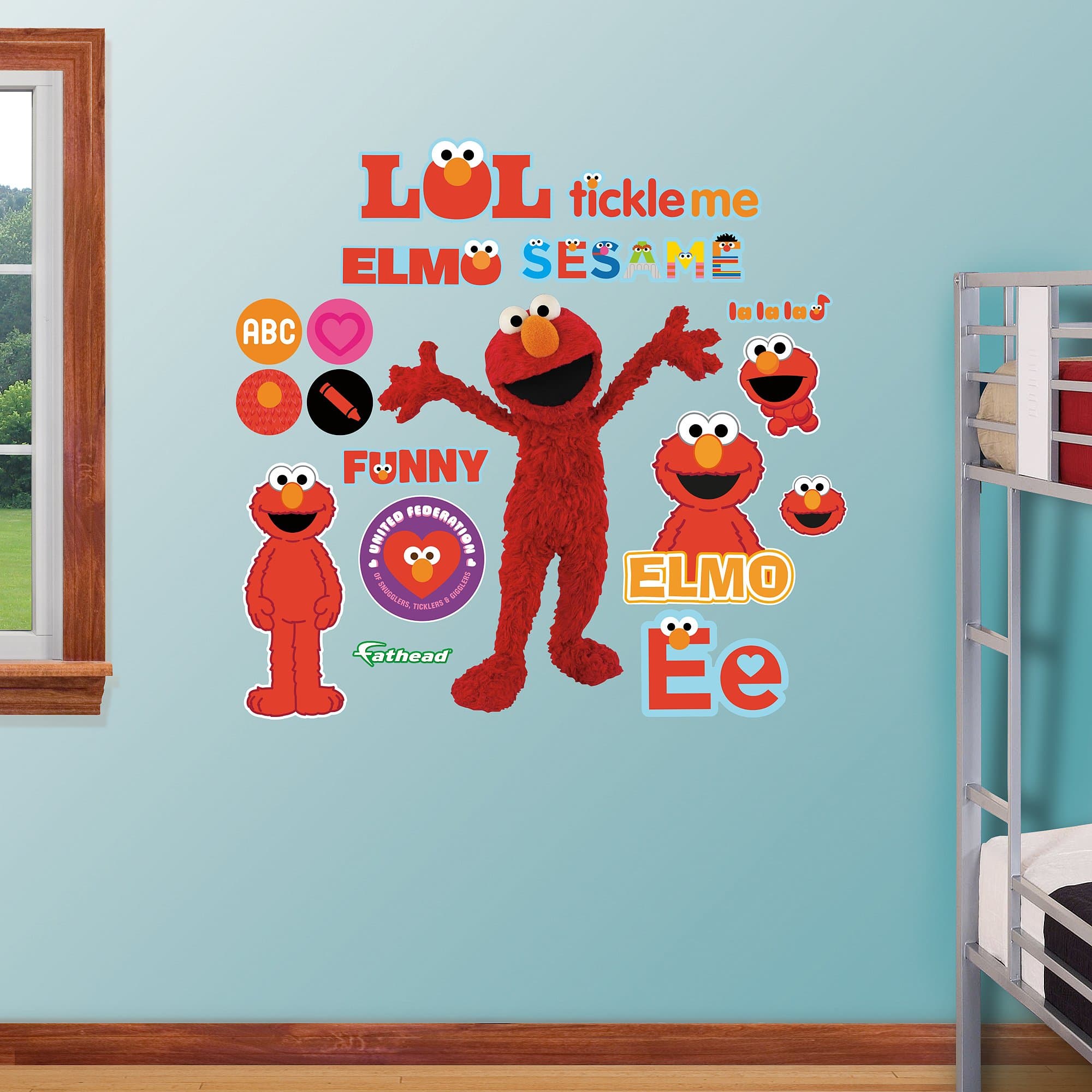 FATHEAD Elmo-Life-Size Officially Licensed Sesame Street Removable Wall Decal