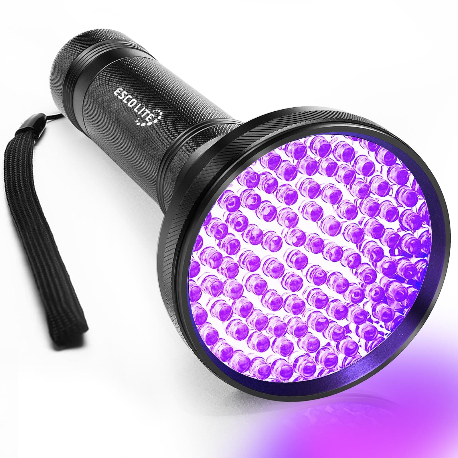ESCO LITE Black Light UV Flashlight, 100 LED Black Light for Pet Urine Detection,Ultraviolet Flashlights for Dog Urine, Scorpions,Dry Stains and Bed Bug