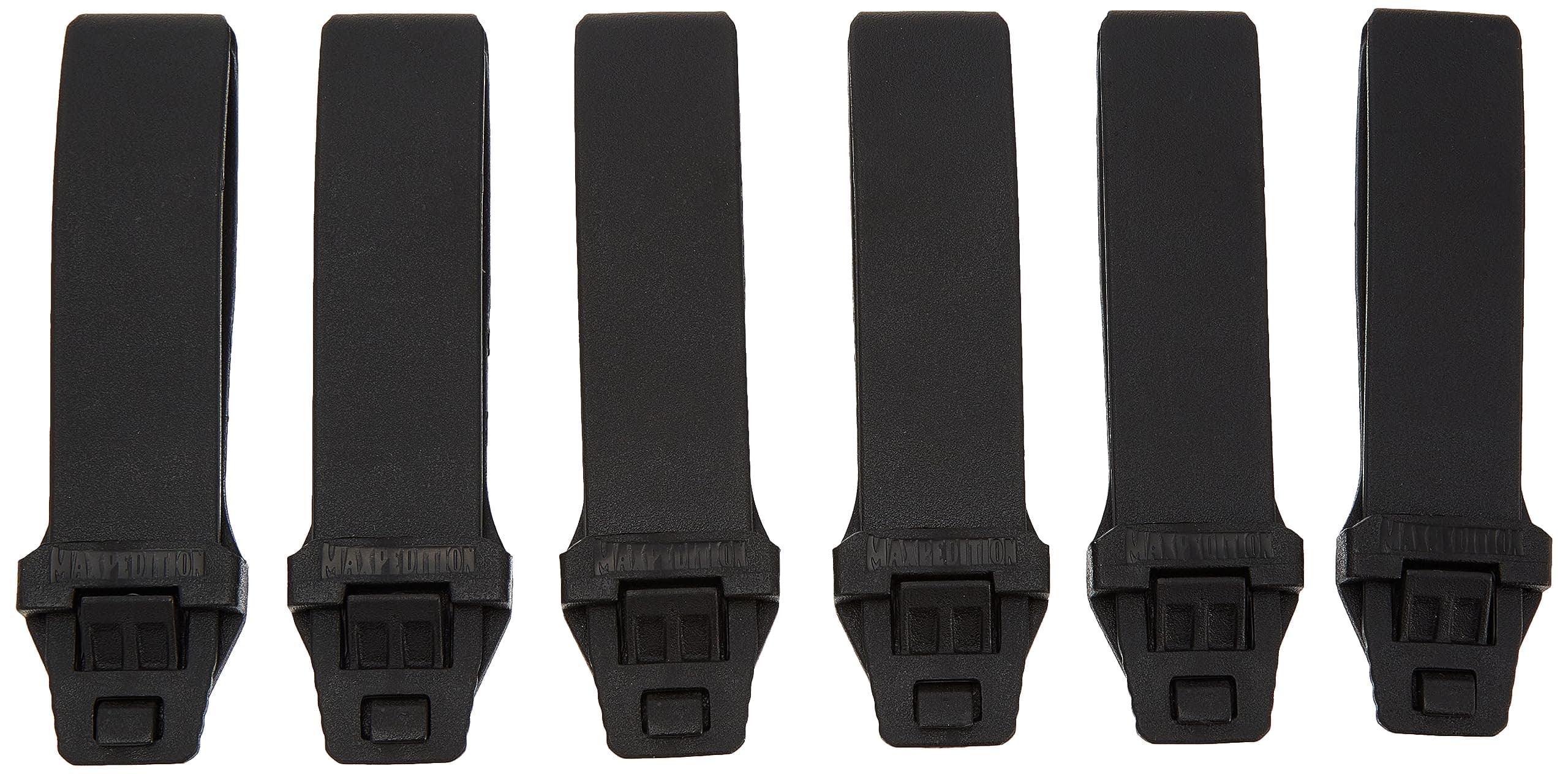 Maxpedition TacTie PJC3 Polymer Joining Clip (Pack of 6), Black