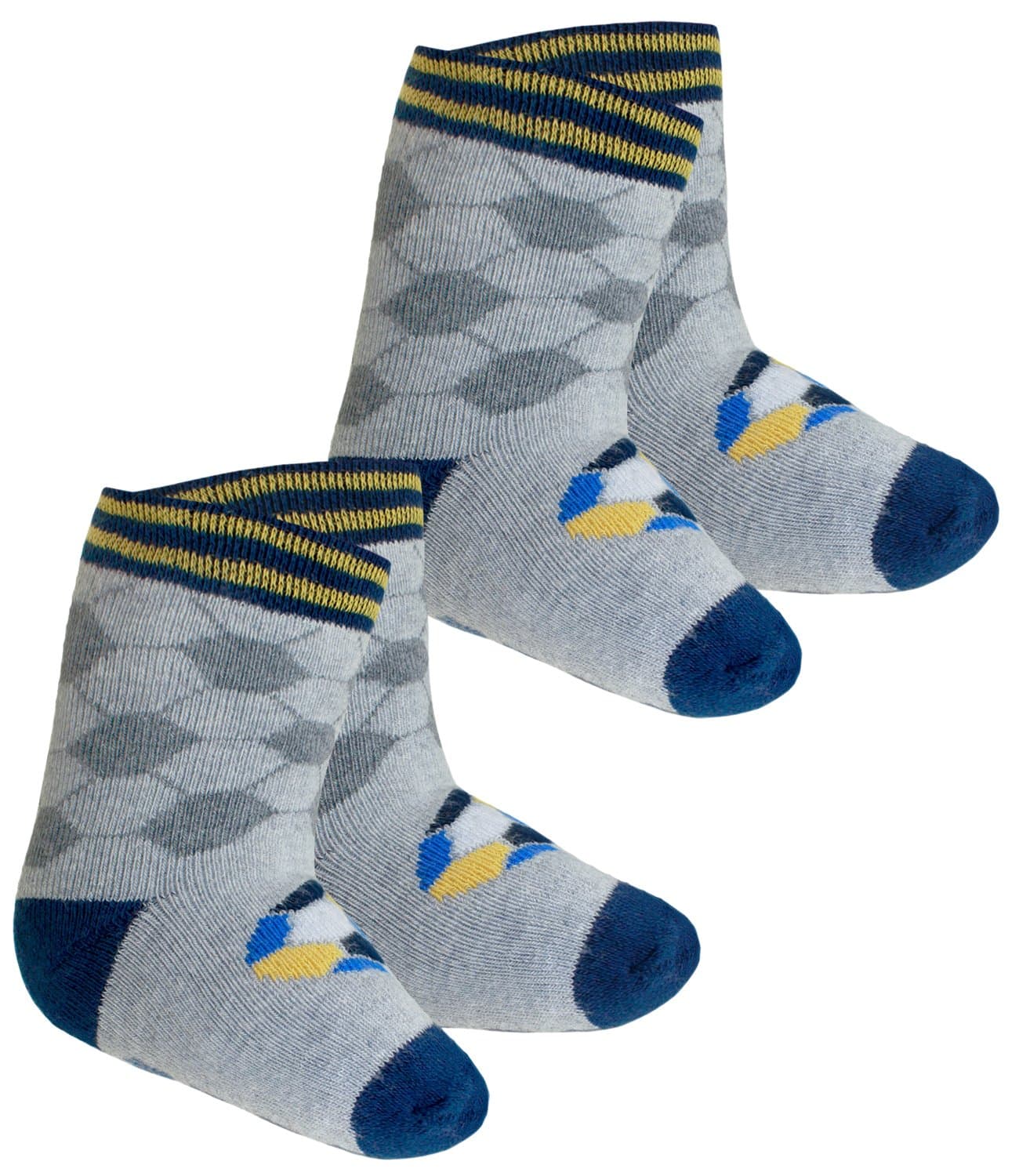Ewers 1, 2 or 3 Pack Baby Stopper Socks Non-slip Boys Sock-Stopp Anti-Slide Free from hazardous substances Football Babys (EW-225003-W17-BJ0) incl. EveryKid-Fashionguide