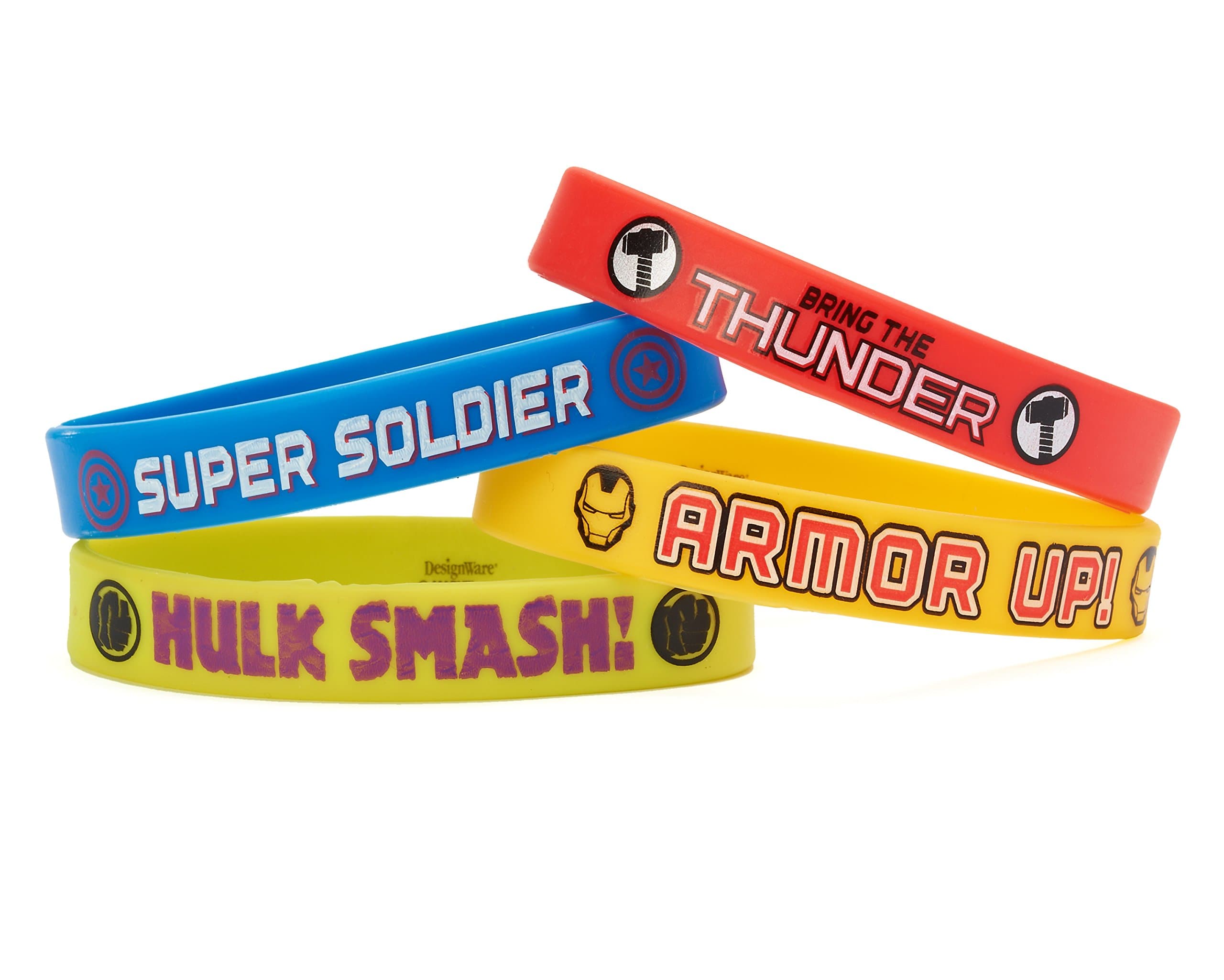 Marvel 393314 Avengers Rubber Wristbands, Multi-Colour