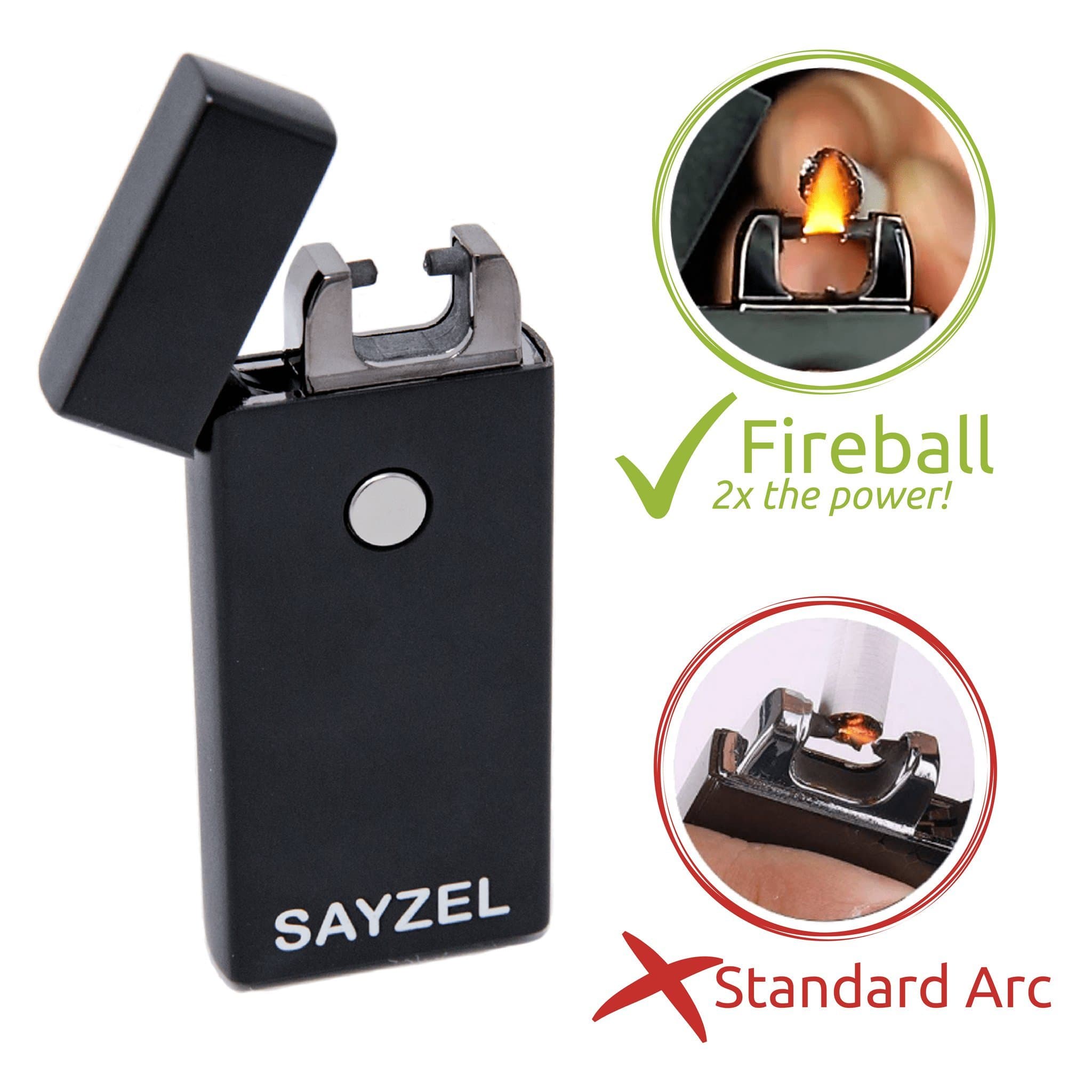 Atomic Arc Lighter with New Fireball Tech - Windproof Electric Plasma Lighter - USB Rechargeable, USB Charge Cable Included - Fun Flame Lighter - Great for Cigarettes, Cigars, Candles, and More
