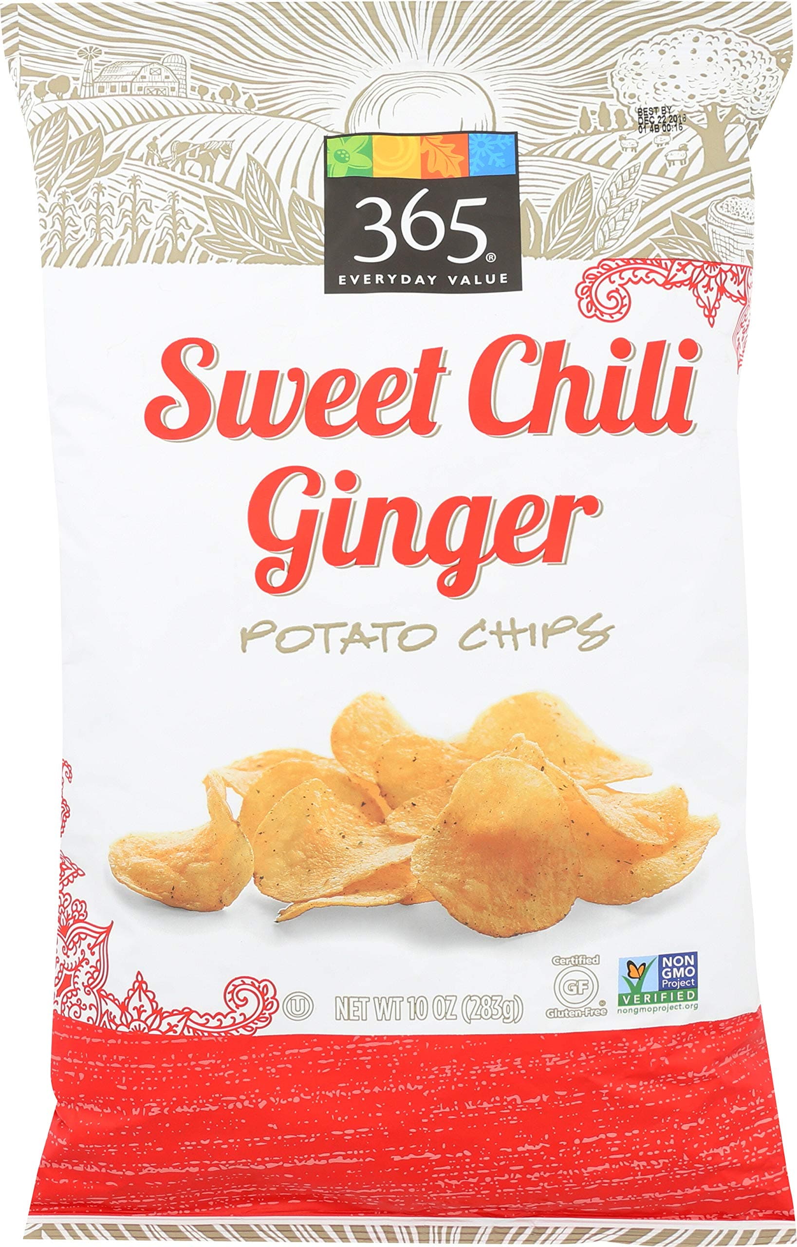 365 Everyday Value, Sweet Chili Ginger Potato Chips, 10 Ounce