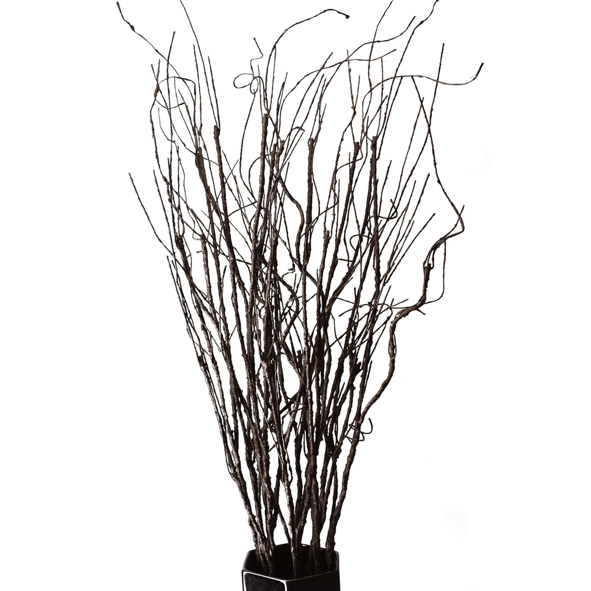10PCS Lifelike Curly Willow Branches Decorative Dried Artificial Twigs, 30.7 Inches Fake Bendable Sticks Vintage Vines/Stems DIY Greenery Plants Craft Vases Home Garden Hotel Farmhouse Decor